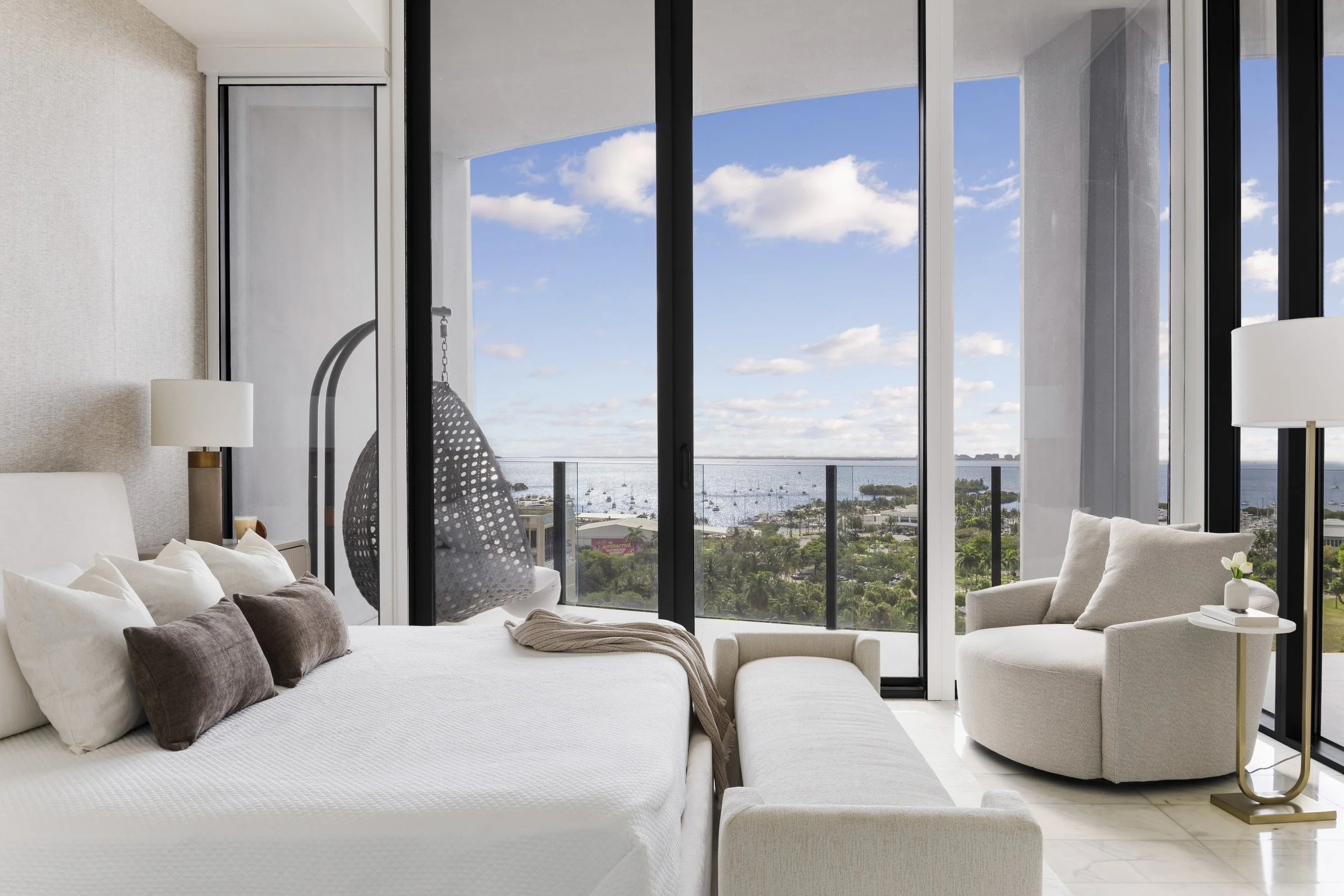 Bedroom space overlooking Coconut Grove - Parisian Inspired Design - CURATED. Studio