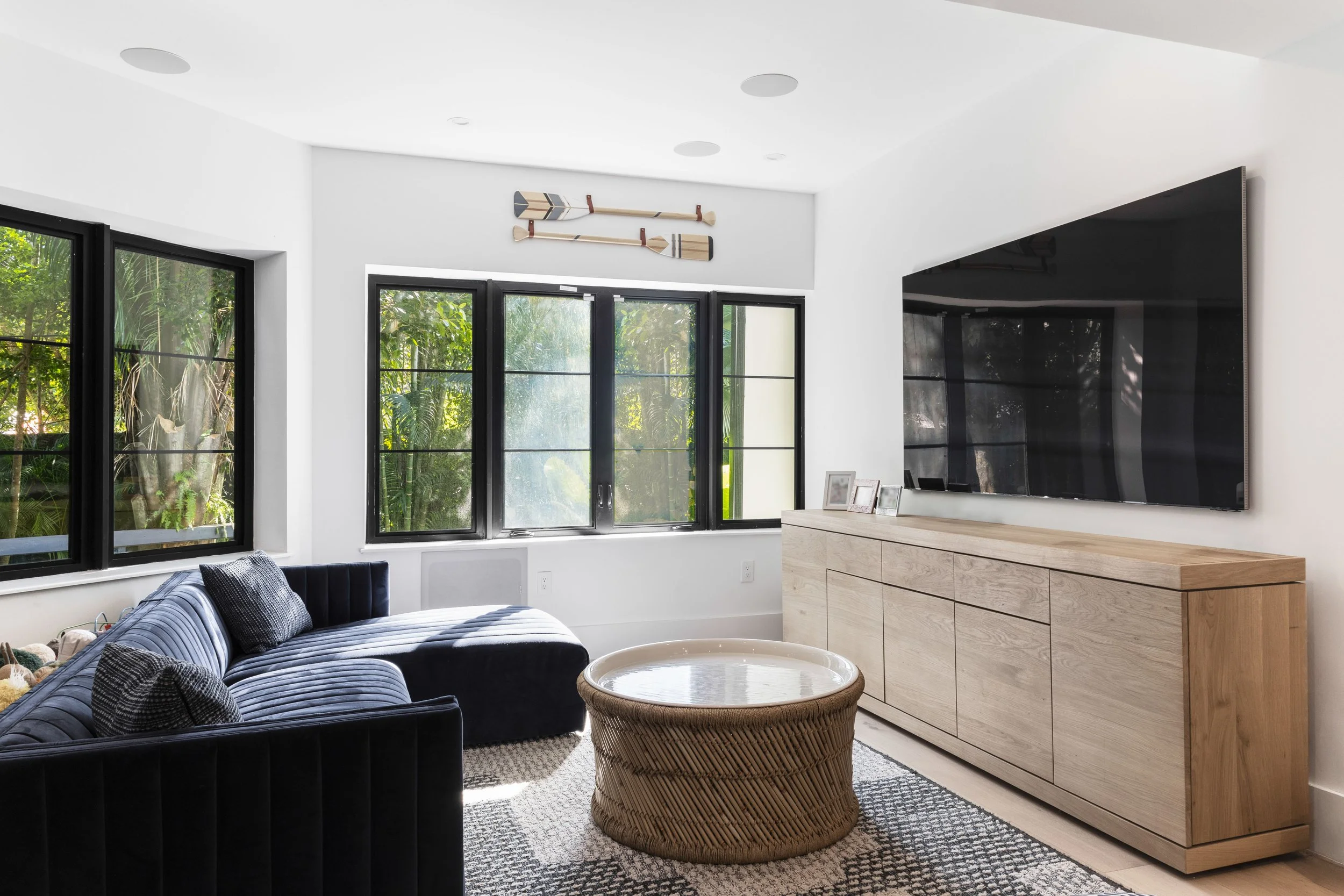 Media room - Coastal Boho Estate - Coconut Grove - CURATED. Studio