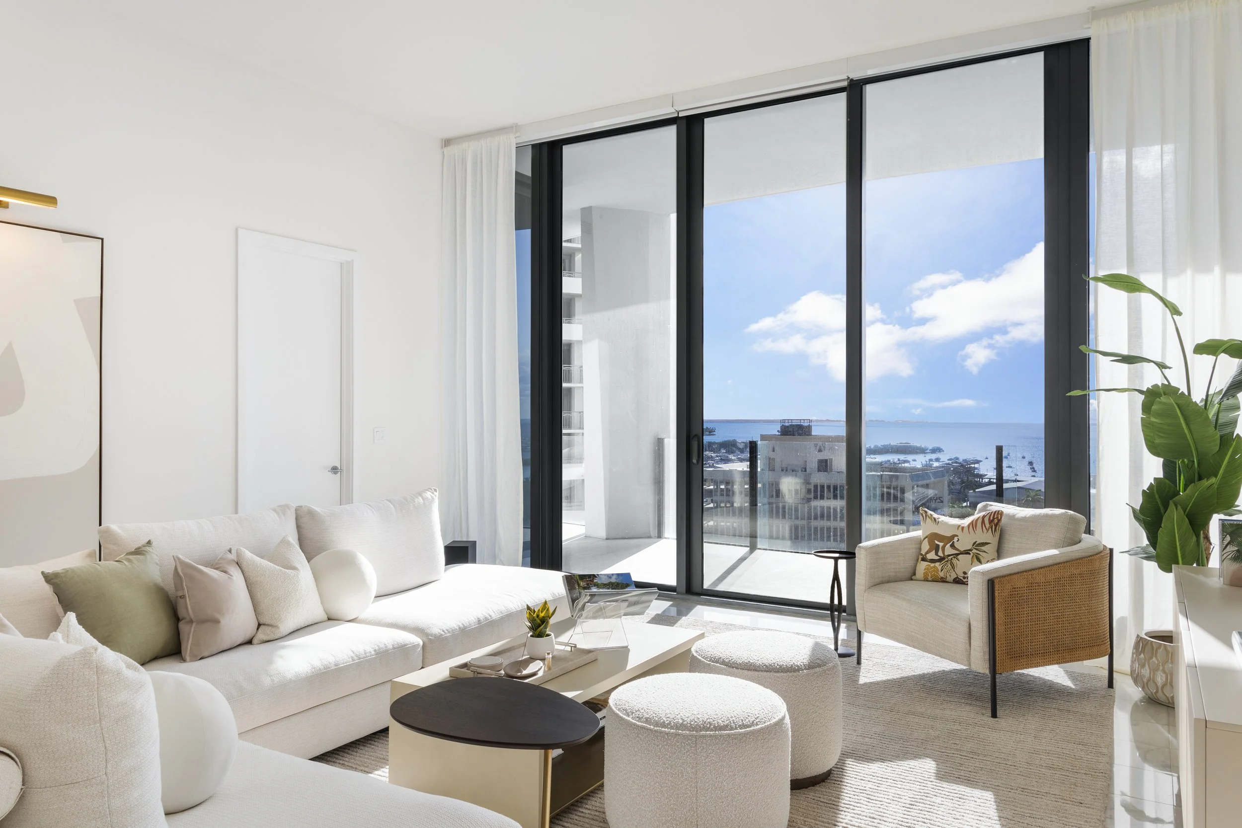 Living area - Two Park Grove - Parisian Inspired Design - CURATED. Studio