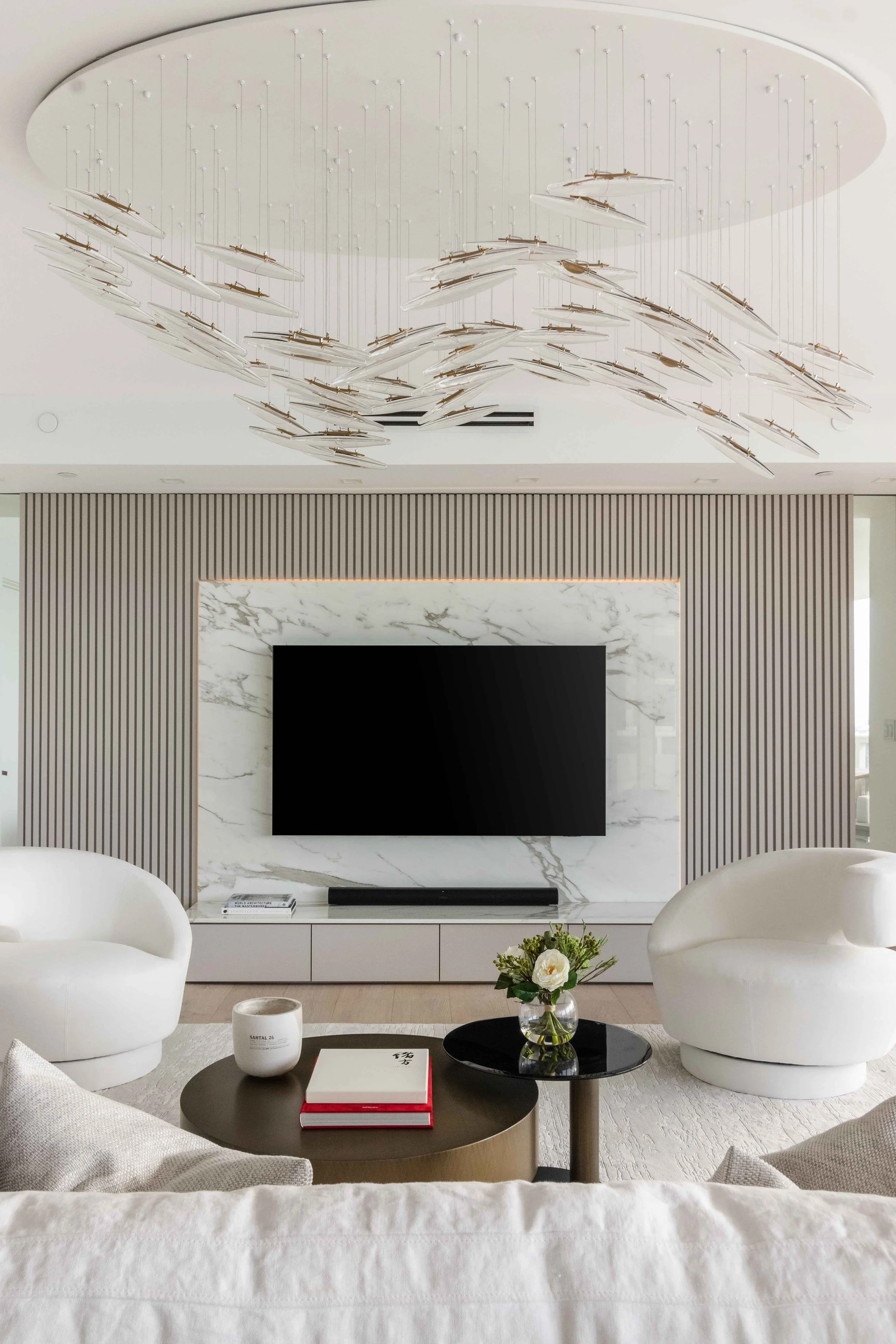 Detail shot of living room - Murano Grande - South of Fifth Design - CURATED. Studio