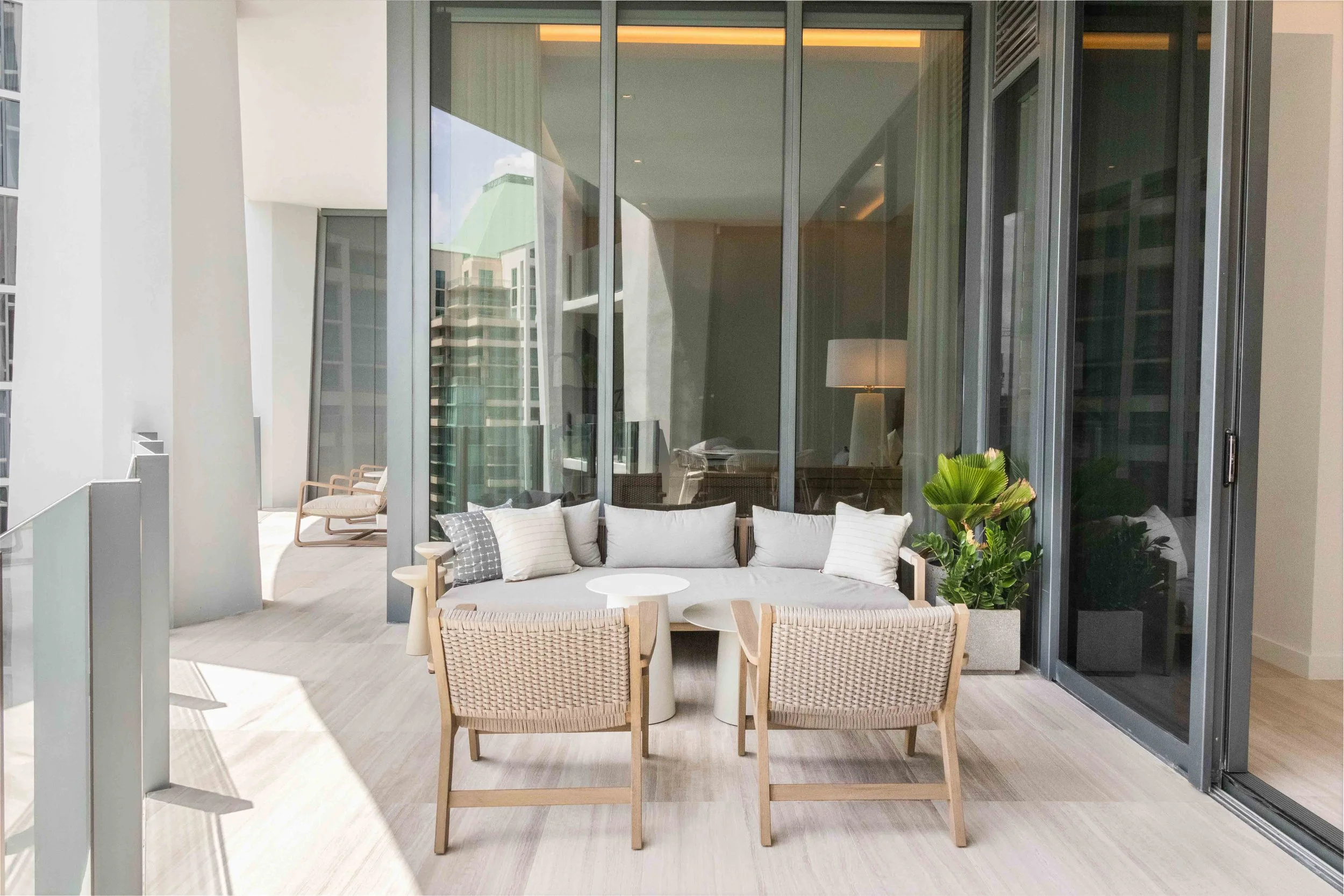 Balcony area - Park Grove Condo - Coastal Contemporary Design - CURATED. Studio