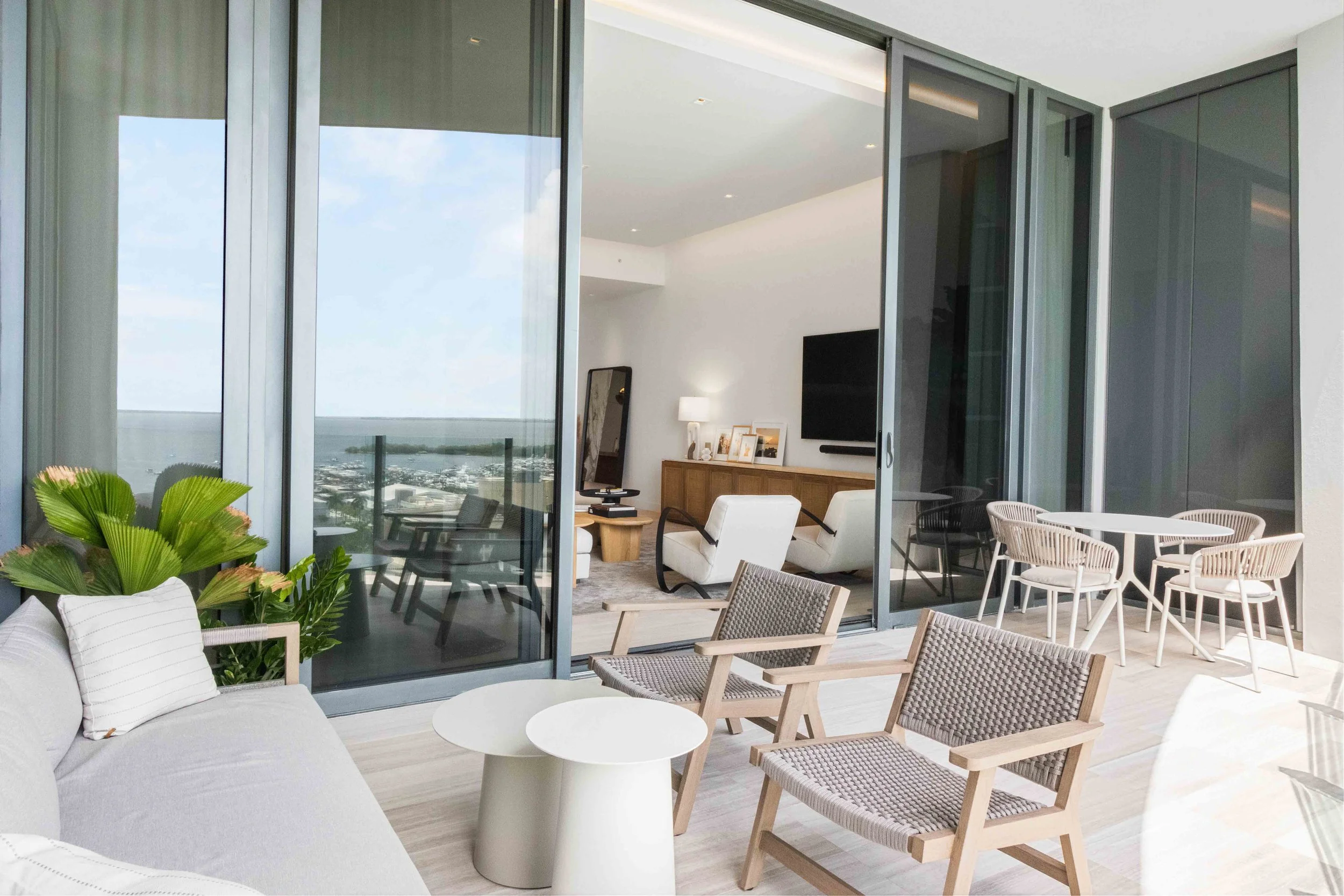 Balcony area - Park Grove Condo - Coastal Contemporary Design - CURATED. Studio