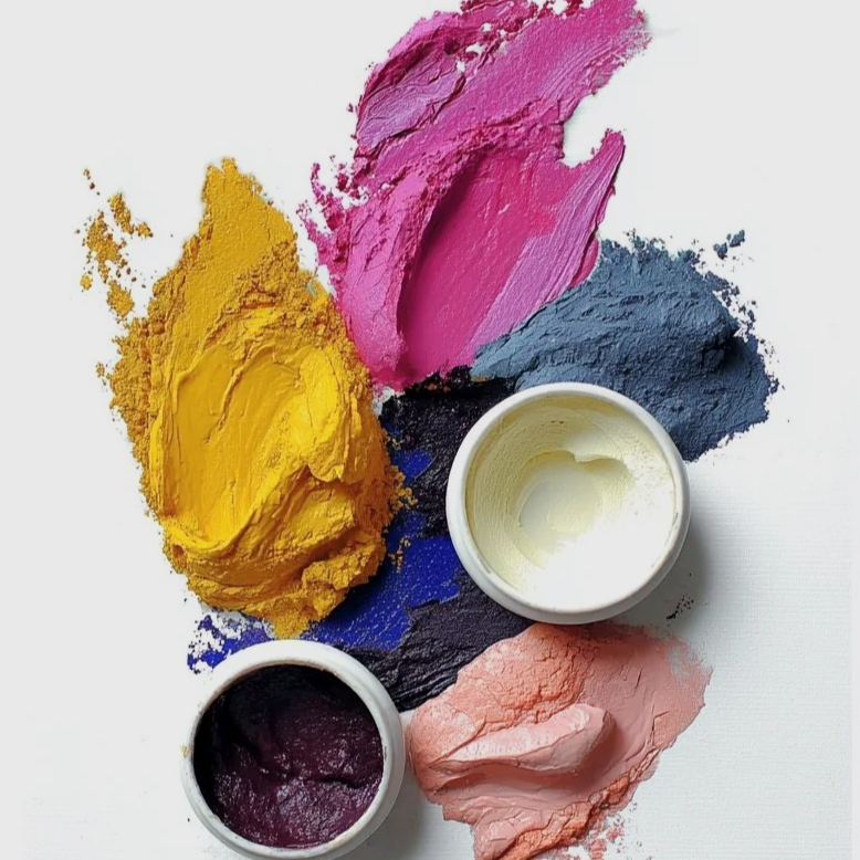 Färgglad blandning av pigment.