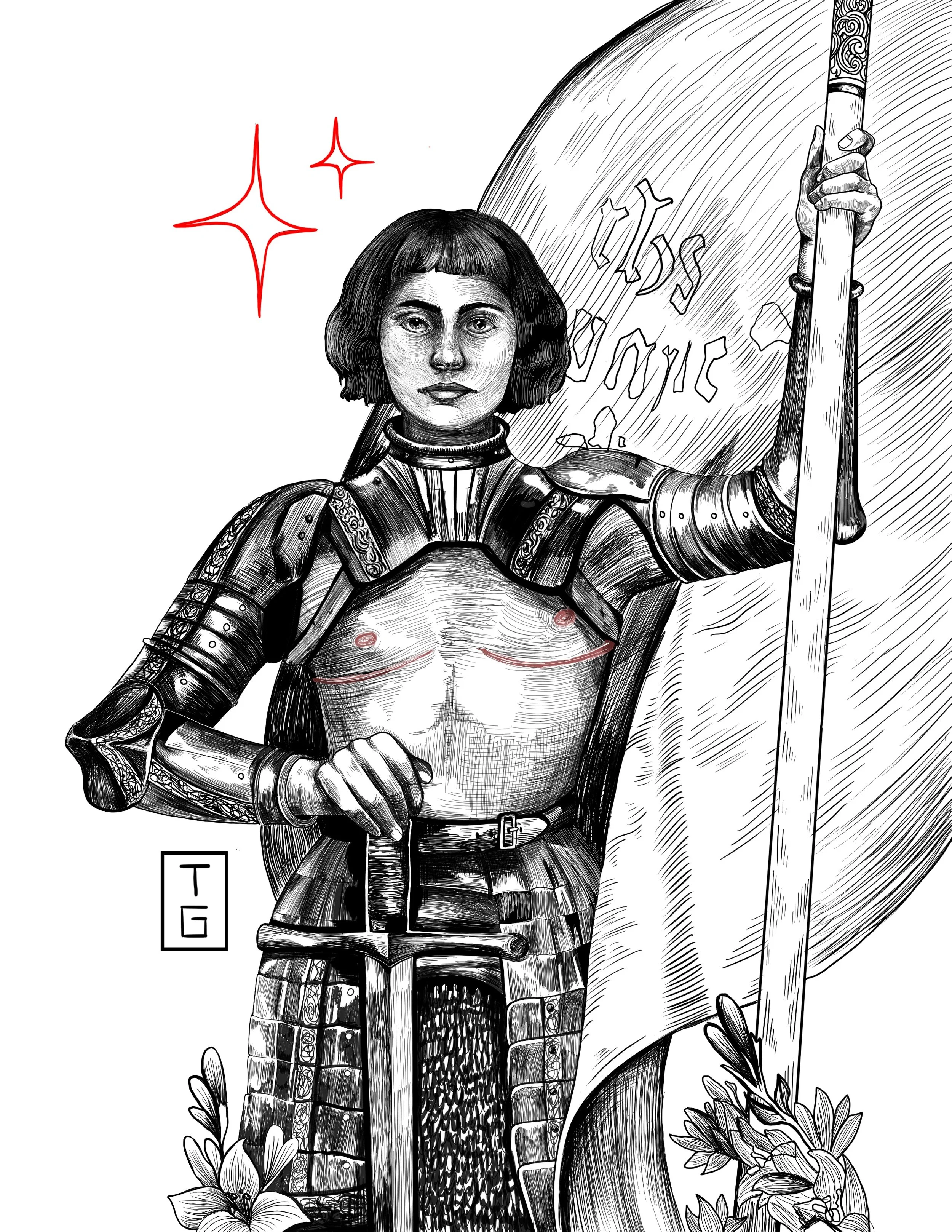 Joan of Arc  With Top Surgery Scars