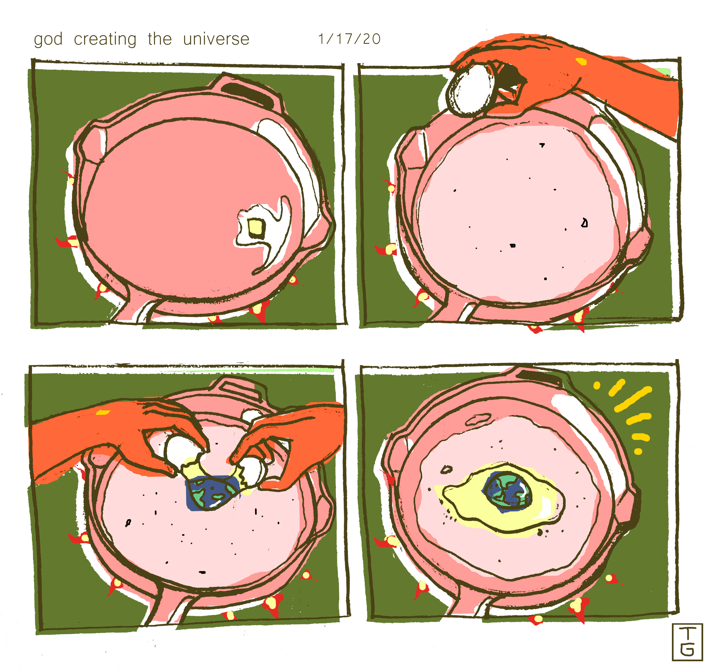 God Creating the Universe