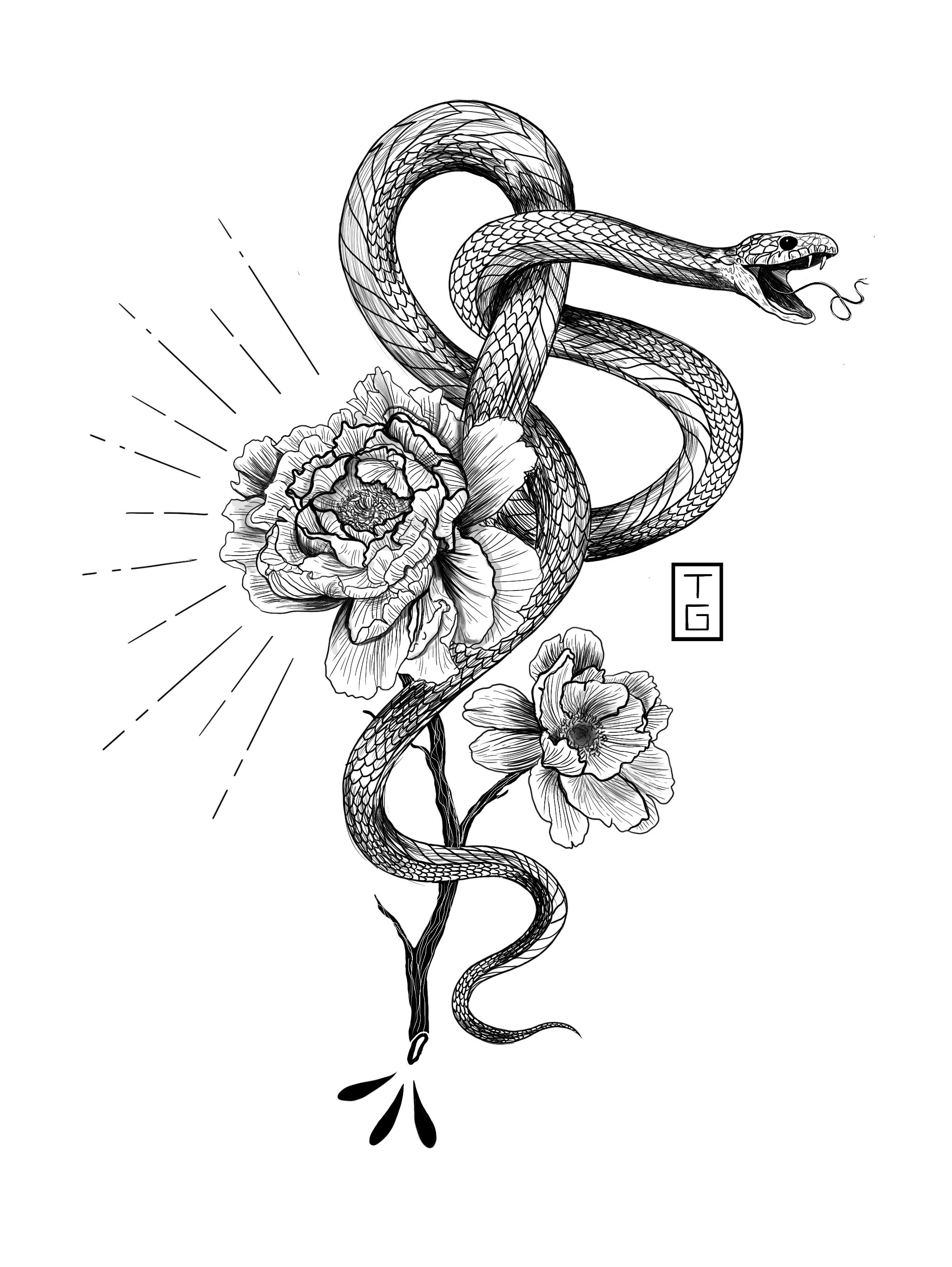 Snake and Rose
