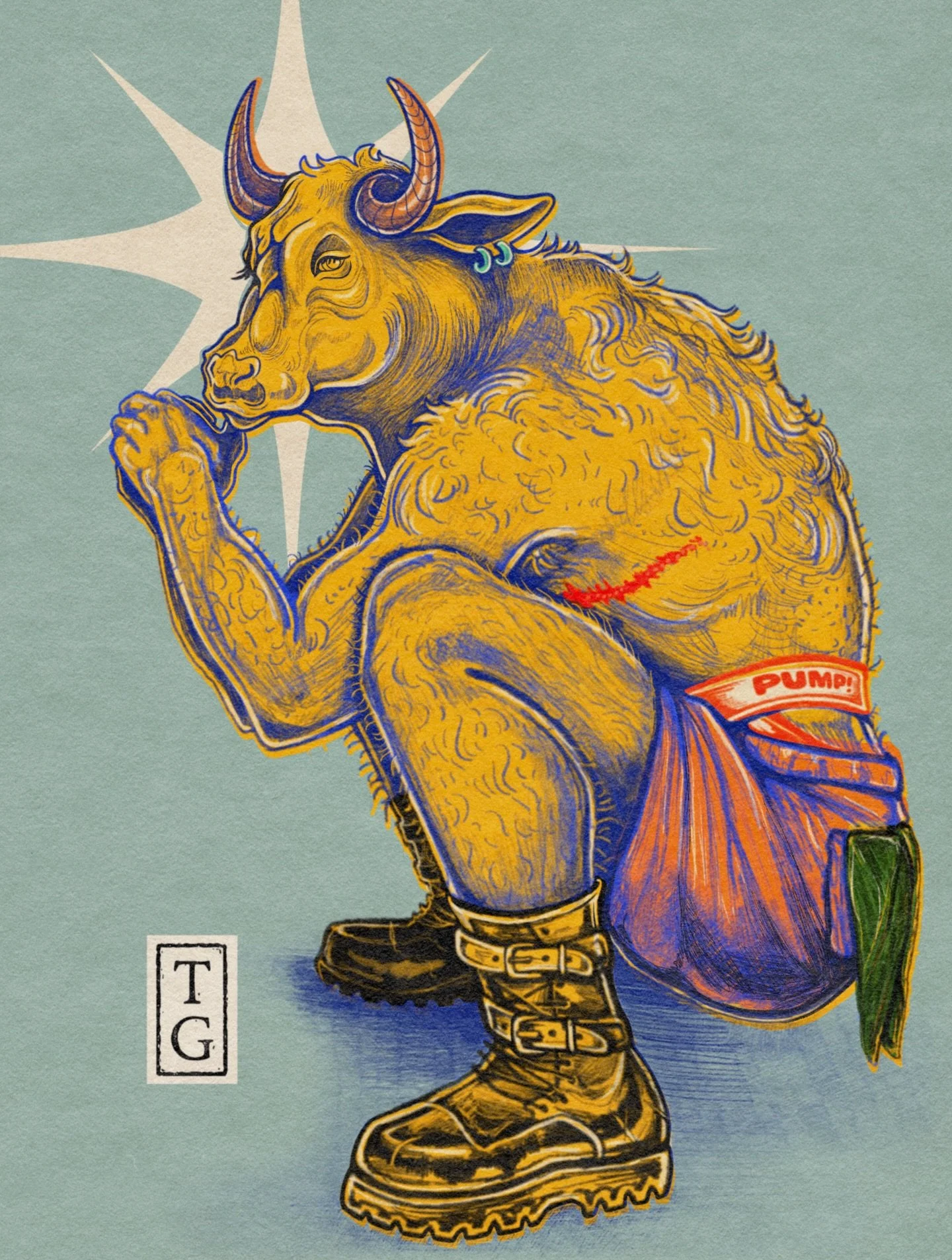 A Sexy Daddy Minotaur Pin Up because I have free will😘

Two different color variants because I can never decide if I want my art to look good or to hurt a little, ya know? Let me know which one you prefer. 

My tattoo books are open for March and Ap