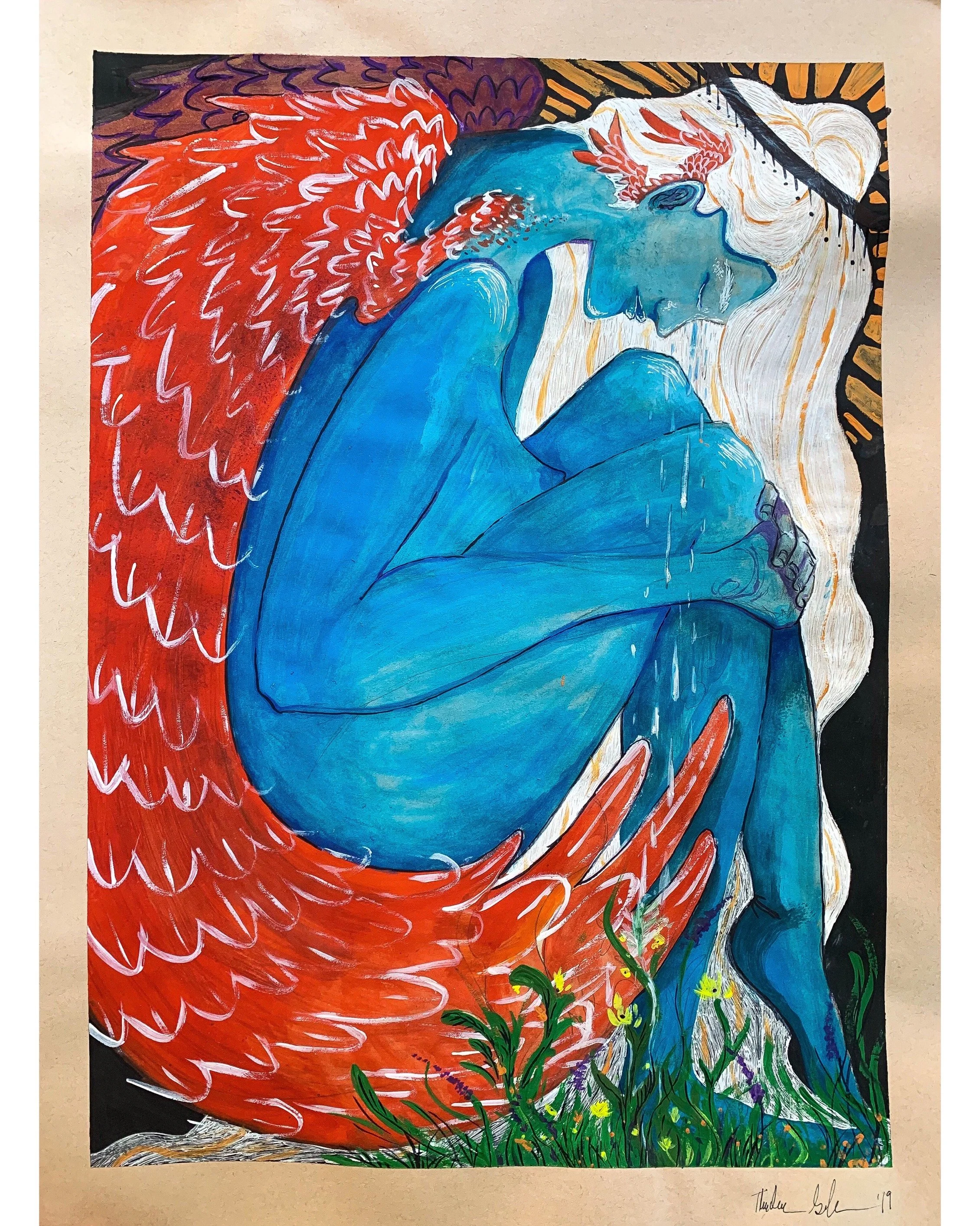 Rebirth - Acrylic on Paper - 18" x 12" - 2020