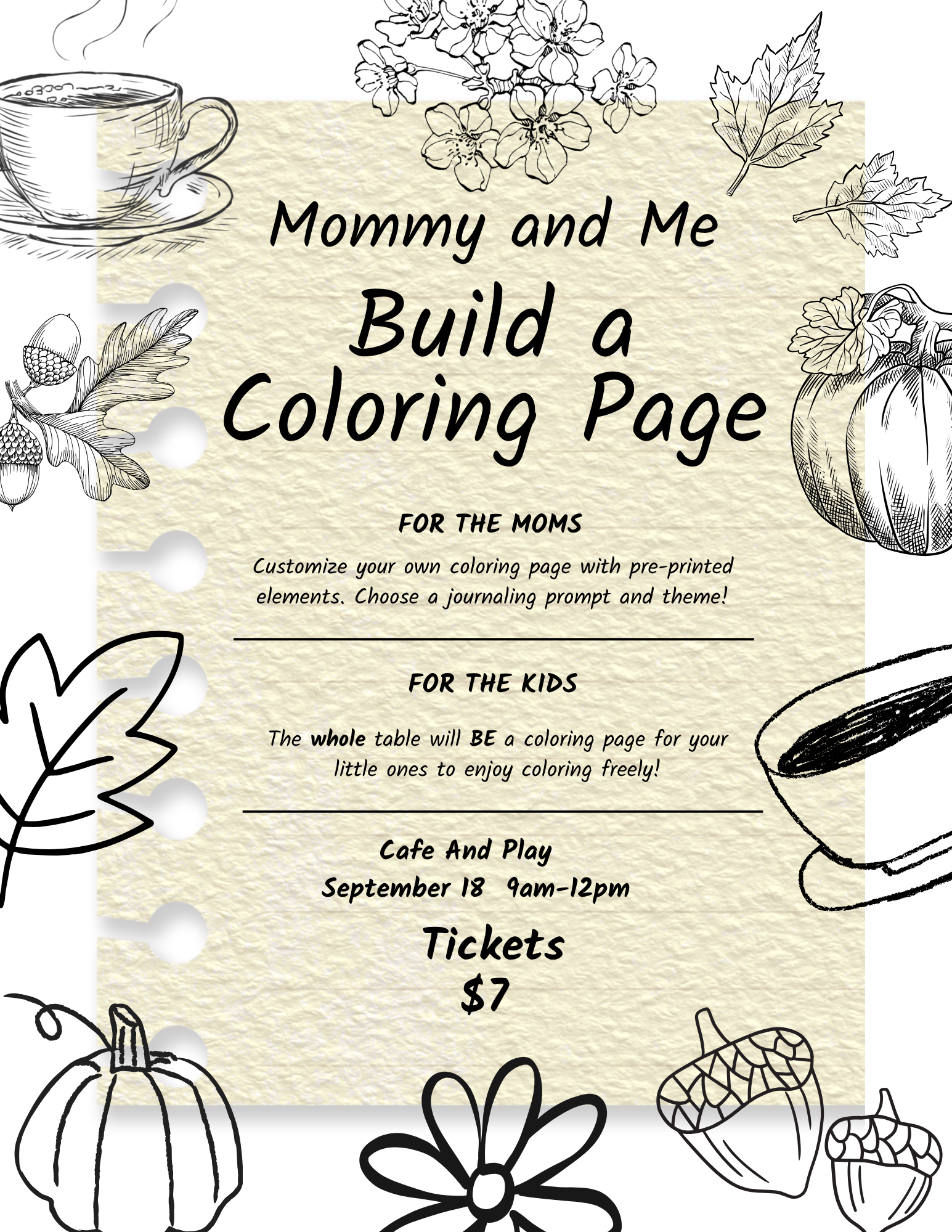 Mommy and me: build a coloring page!