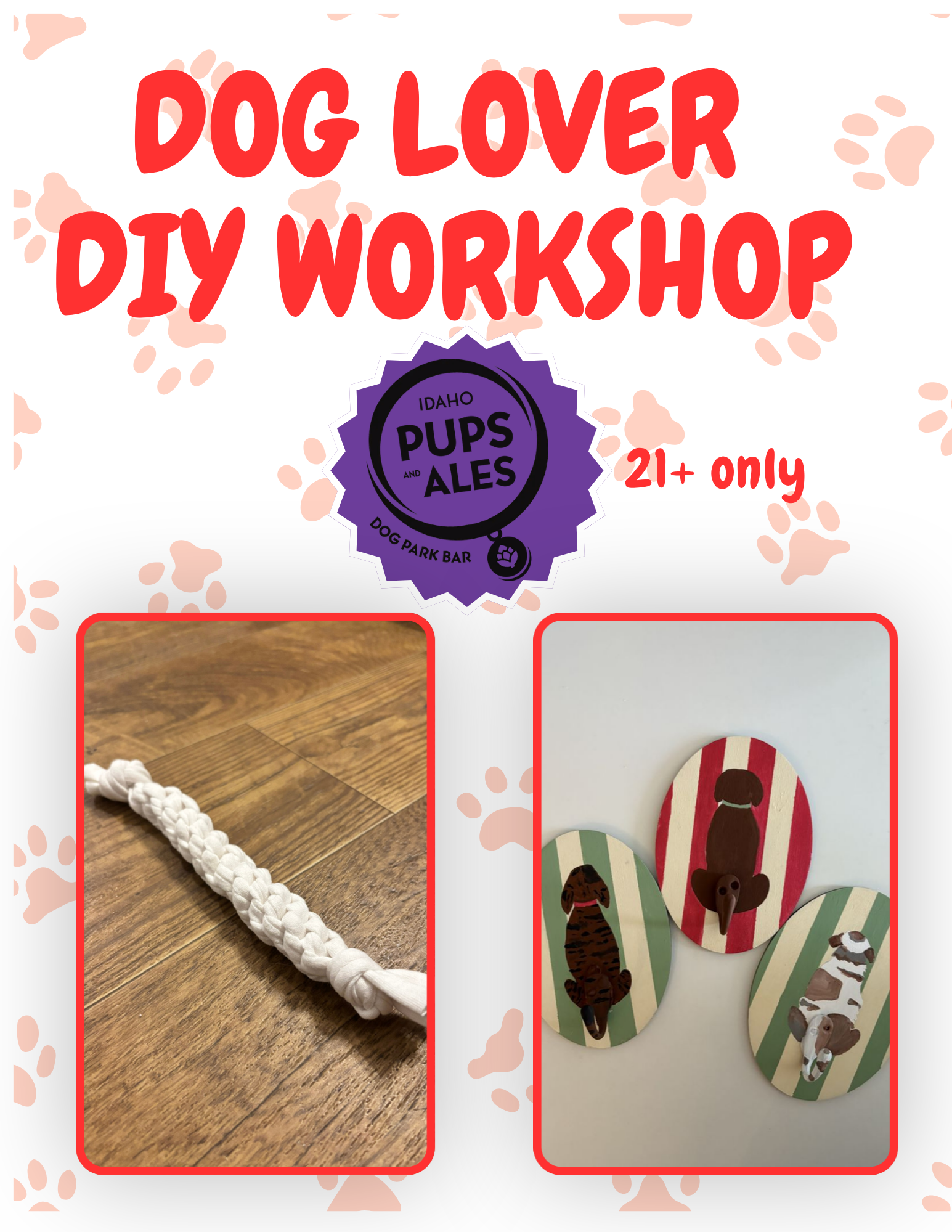 Dog Lover DIY Workshop- August 24th 6:30