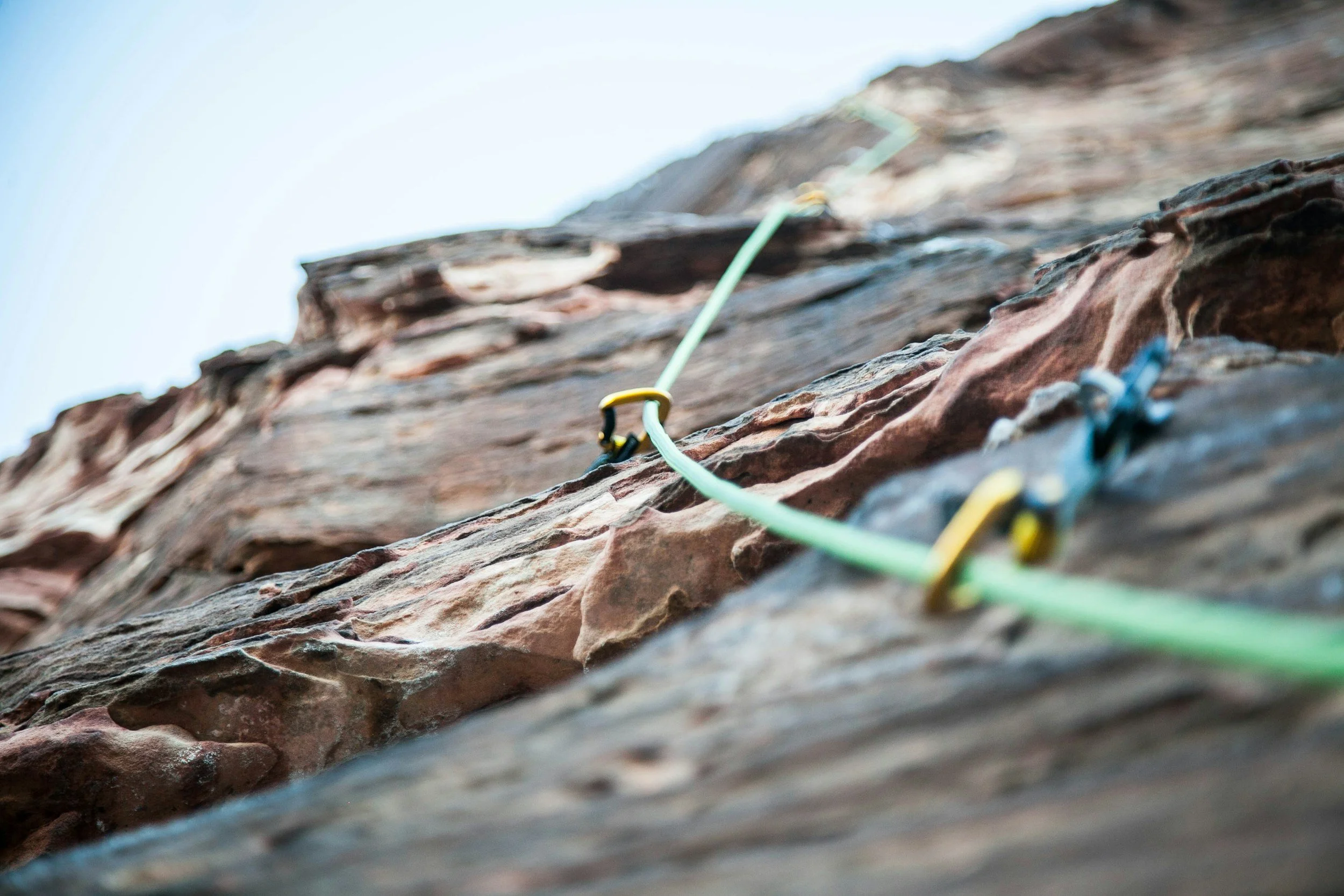Lead Climb Rope on Rock