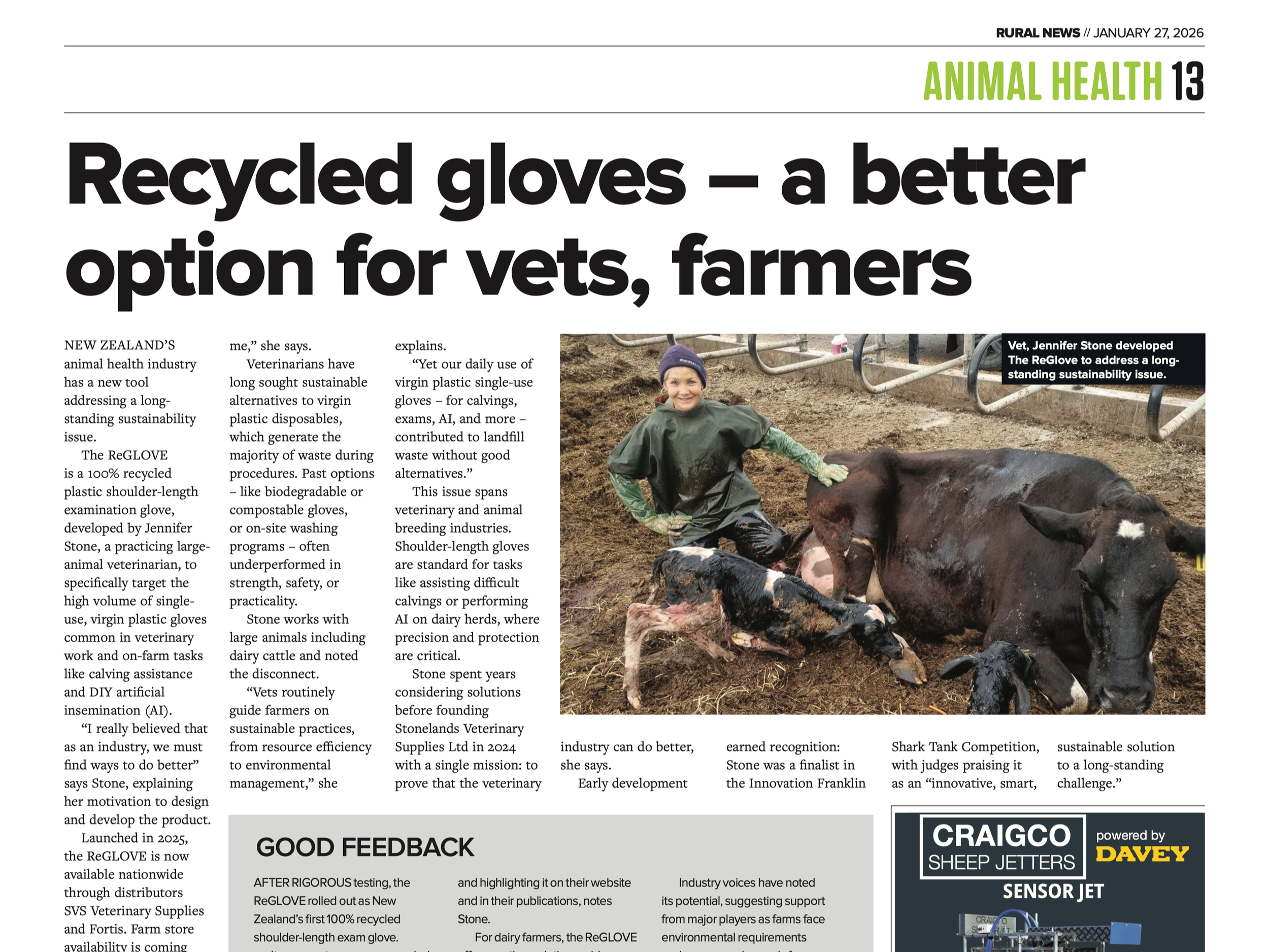 Recycled Gloves - a better option for vets and farmers