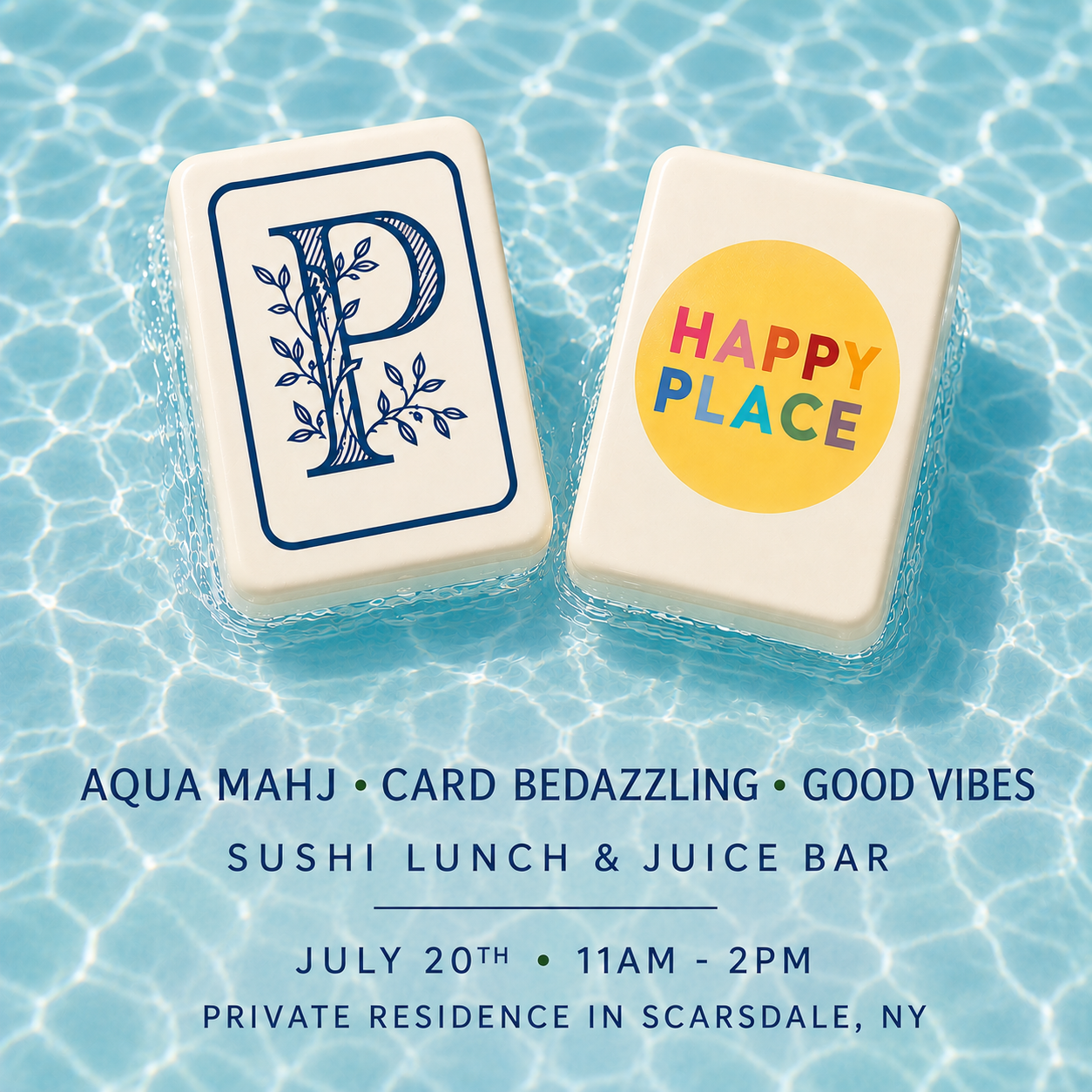 The Parlour x Happy Place: Aqua Mahj & Card Bedazzling
