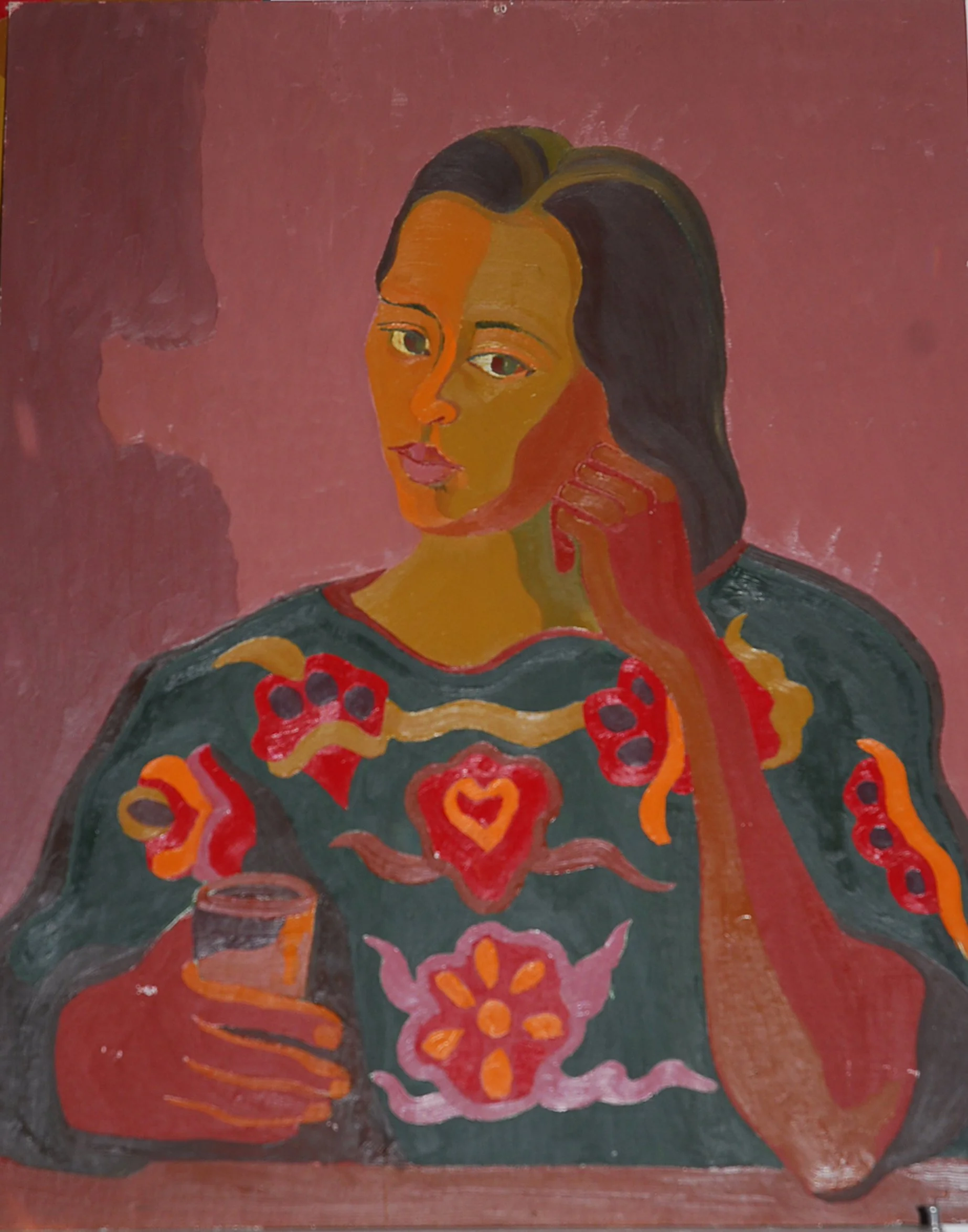 "Dora with typical dress" / oil on canvas / 22 x 28" 