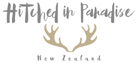 'Hitched in Paradise New Zealand' logo