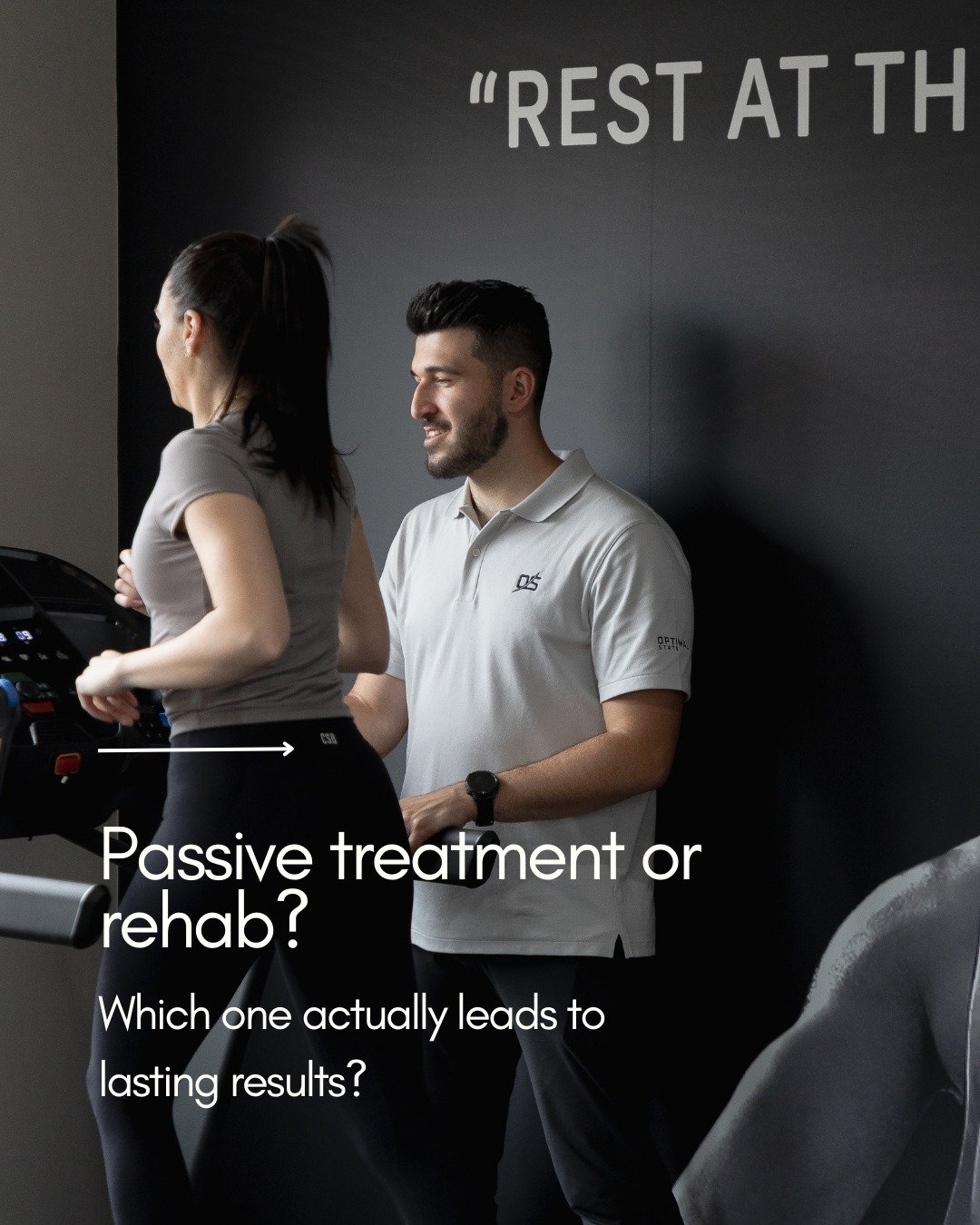 Passive treatment can help reduce pain.

But rehabilitation is what creates real, lasting change.

Strengthening the body, improving stability and retraining movement patterns helps support recovery and prevents injuries from returning.

Because reco