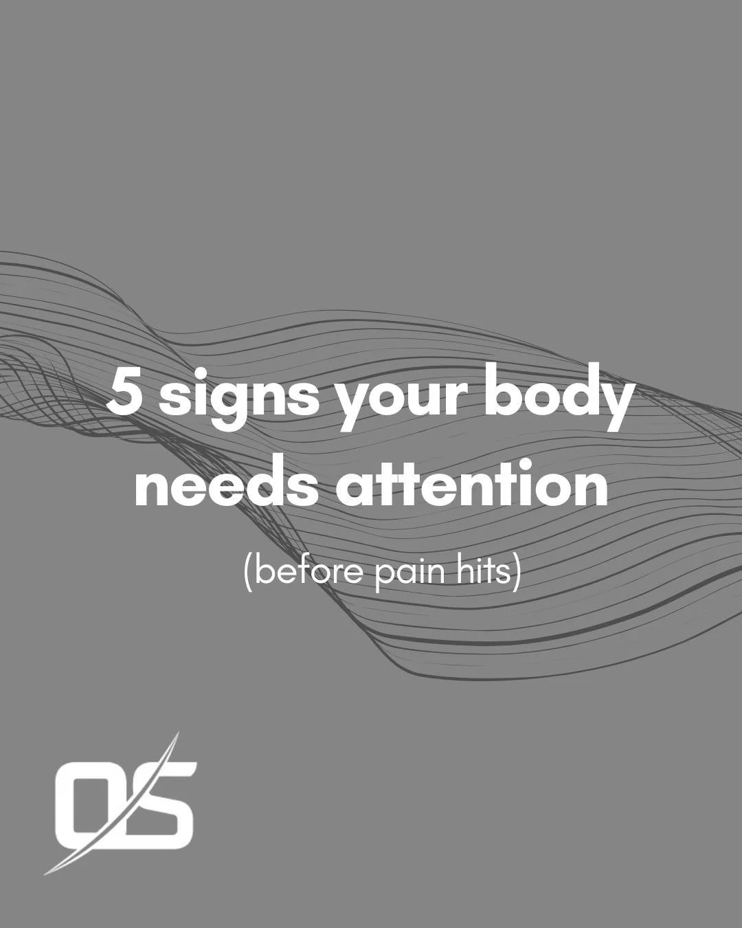 You don&rsquo;t have to wait until you&rsquo;re in pain to do something about it.

In most cases, your body gives you small signs first&hellip; stiffness, tightness, reduced movement or just not feeling quite right.

They&rsquo;re easy to ignore, esp