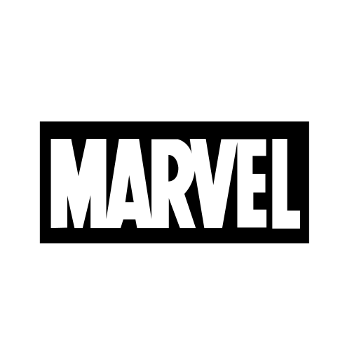 Black background with the white Marvel logo in the center.