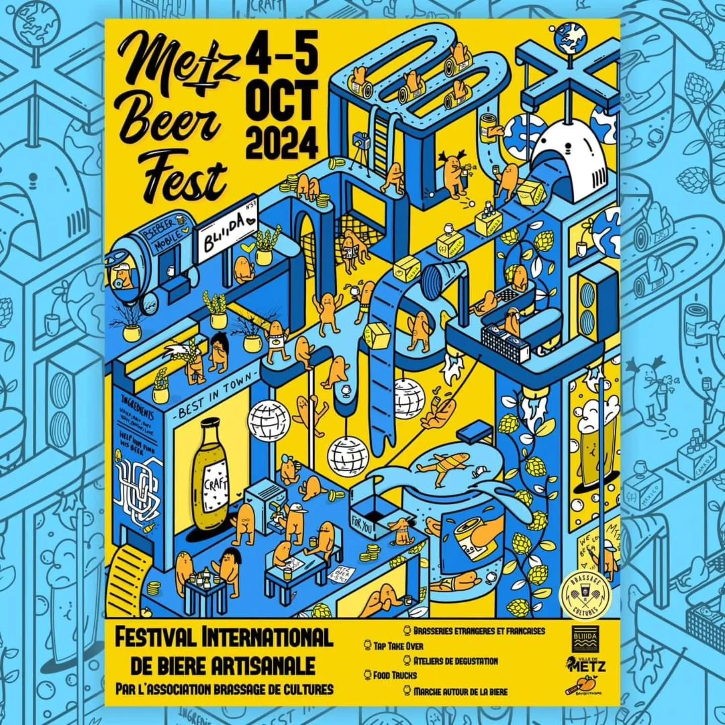 🍺 Metz Beer Fest 🍺

Retrouvez-nous d&egrave;s aujourd'hui au Metz Beer Fest ! 
Venez d&eacute;couvrir les 23 brasseries diff&eacute;rentes et les nombreuses activit&eacute;s sur place. 

📍O&ugrave;? BLIIIDA (7 avenue de Blida, 57000 METZ)

🕰 Quan
