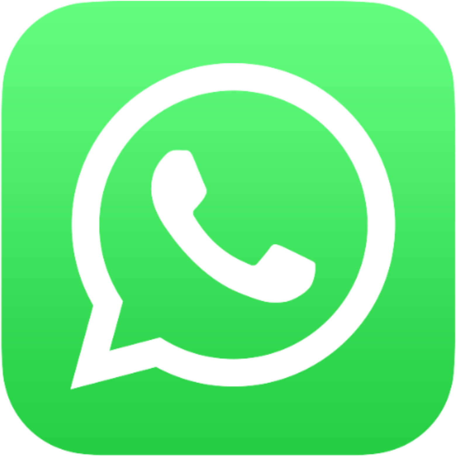 Green background with a white WhatsApp logo, which includes a speech bubble and a telephone handset inside it.