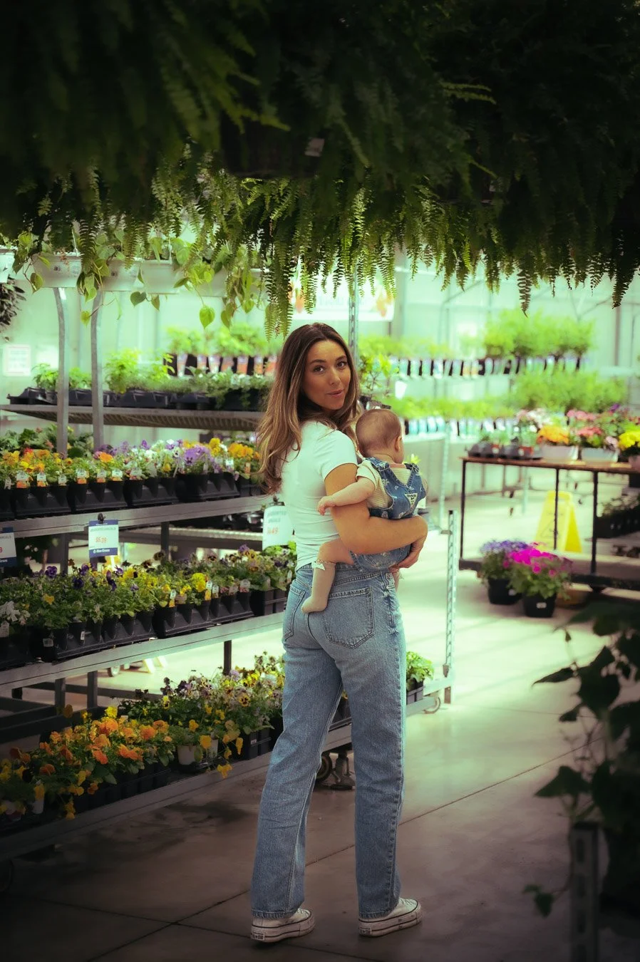 Blue grass garden centre mother's day photoshoot