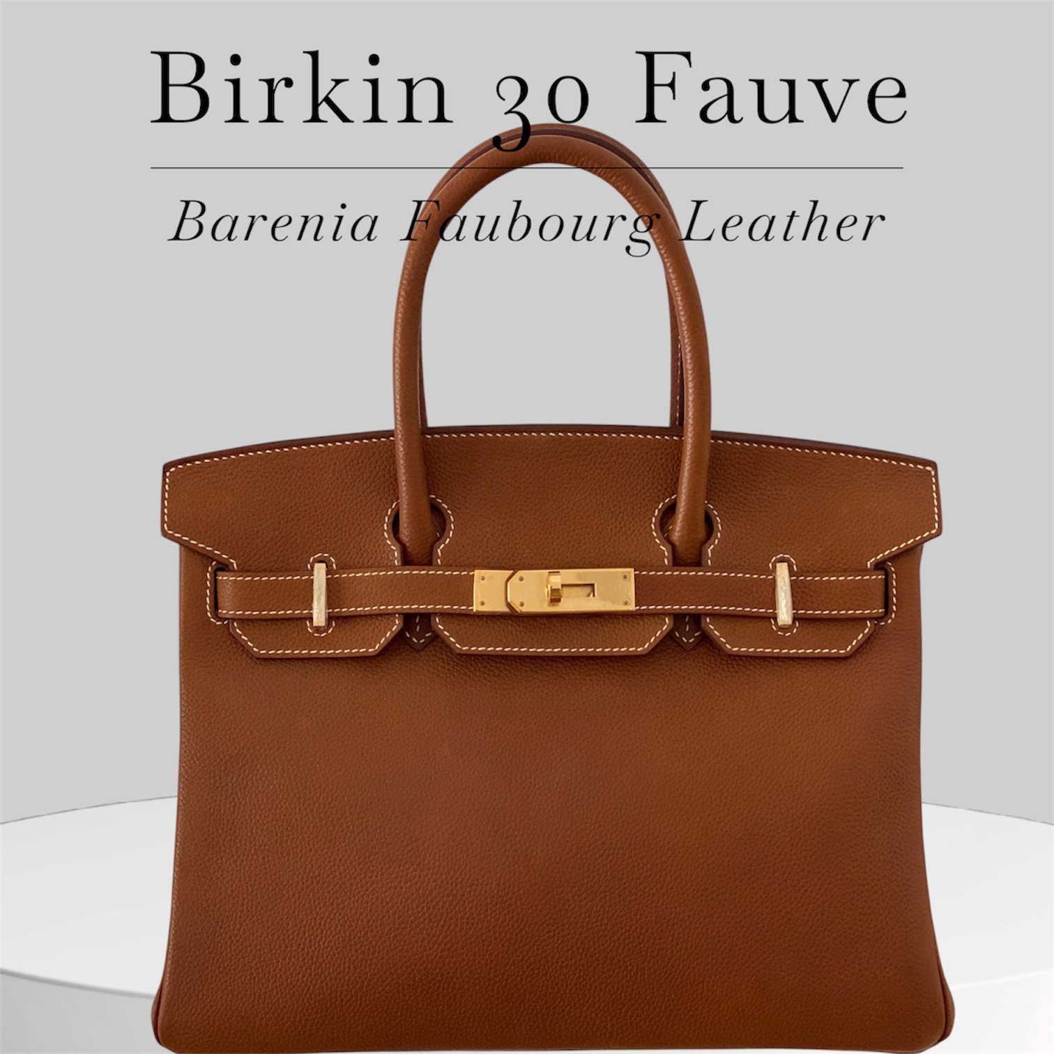 Birkin 30 Retourne in Fauve, Barenia Faubourg Leather and Gold hardware