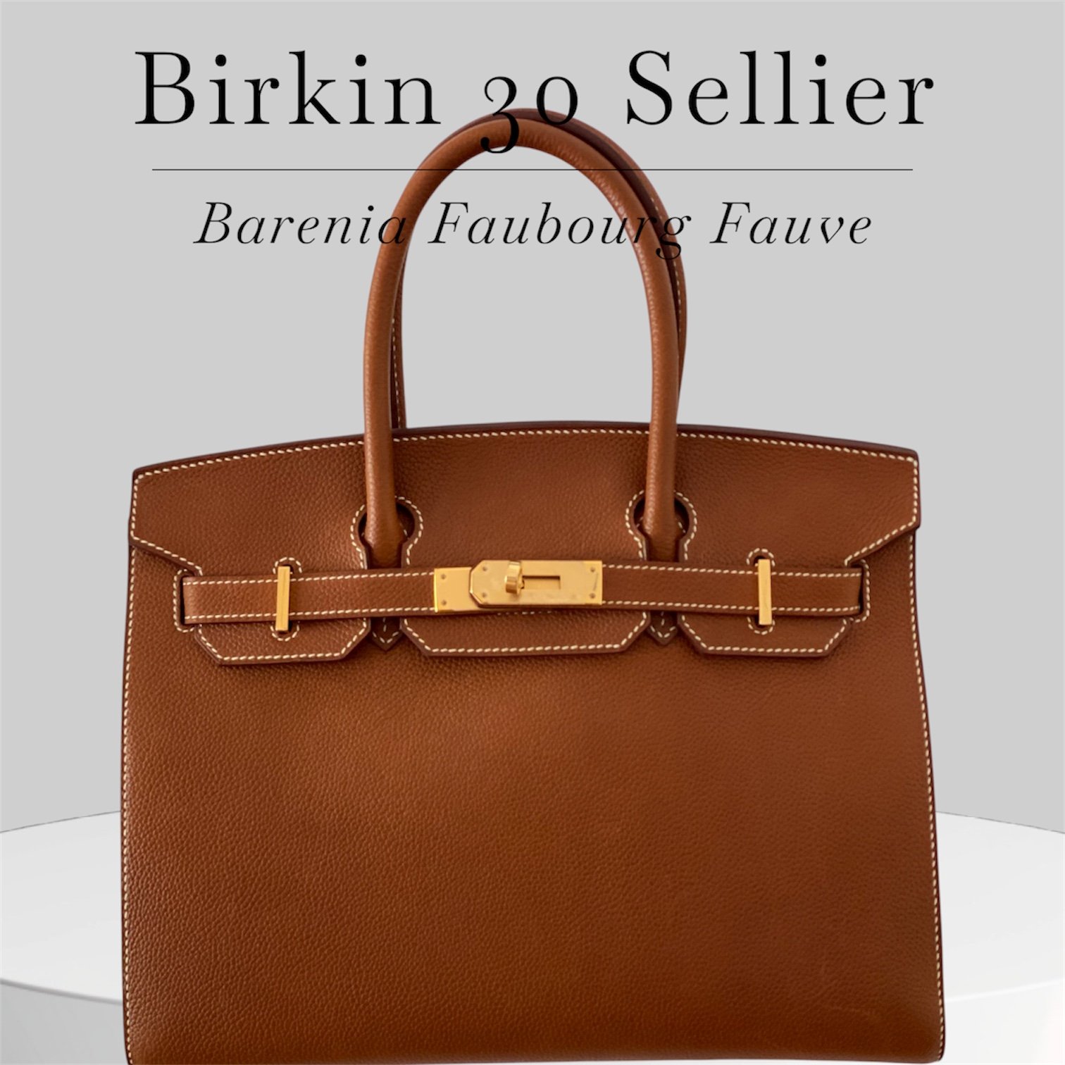 Birkin 30 Sellier in Fauve, Barenia Faubourg Leather and Gold hardware