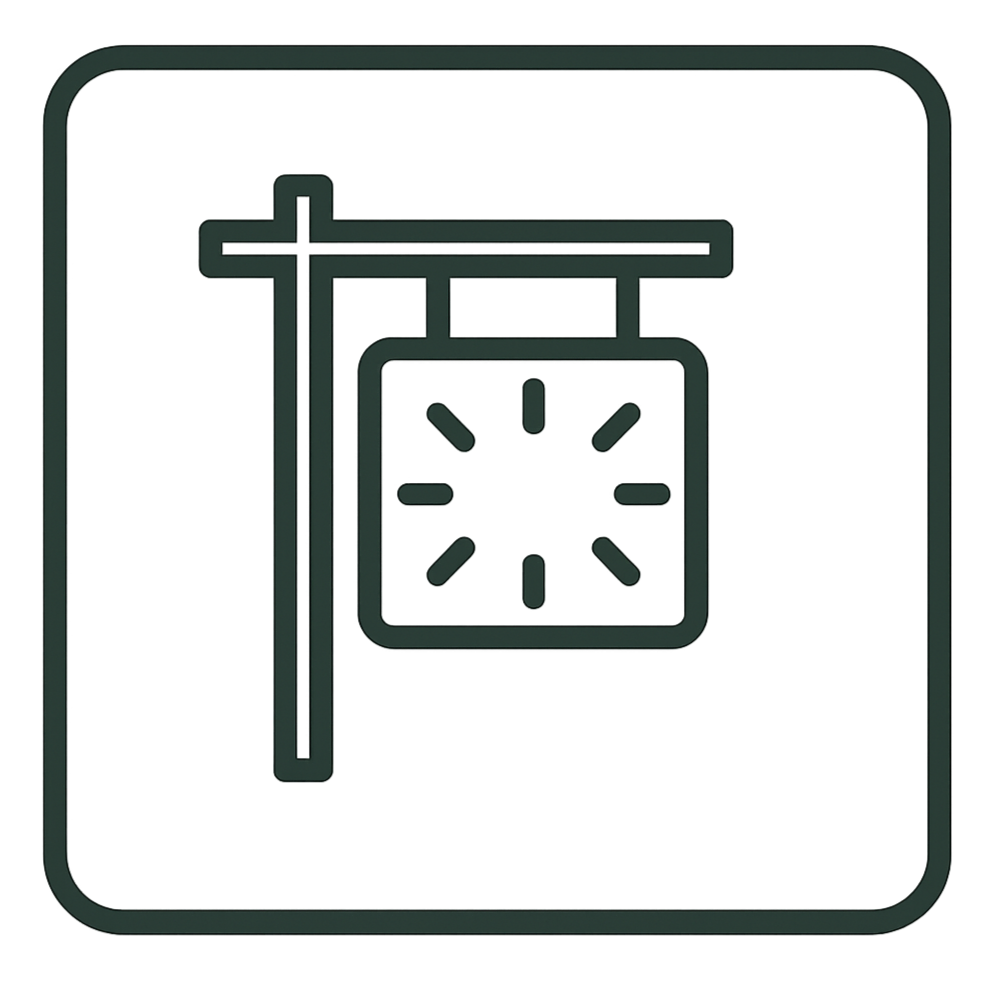 Illuminated exterior building signage designed for long-term durability and high visibility in commercial environment