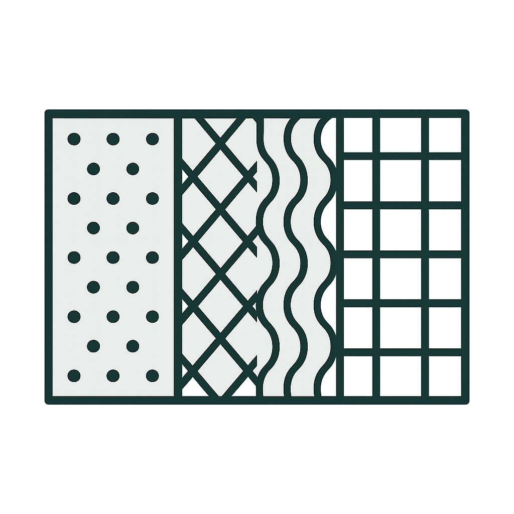 Decorative patterned window film for commercial glass used for branding, wayfinding, and architectural design.