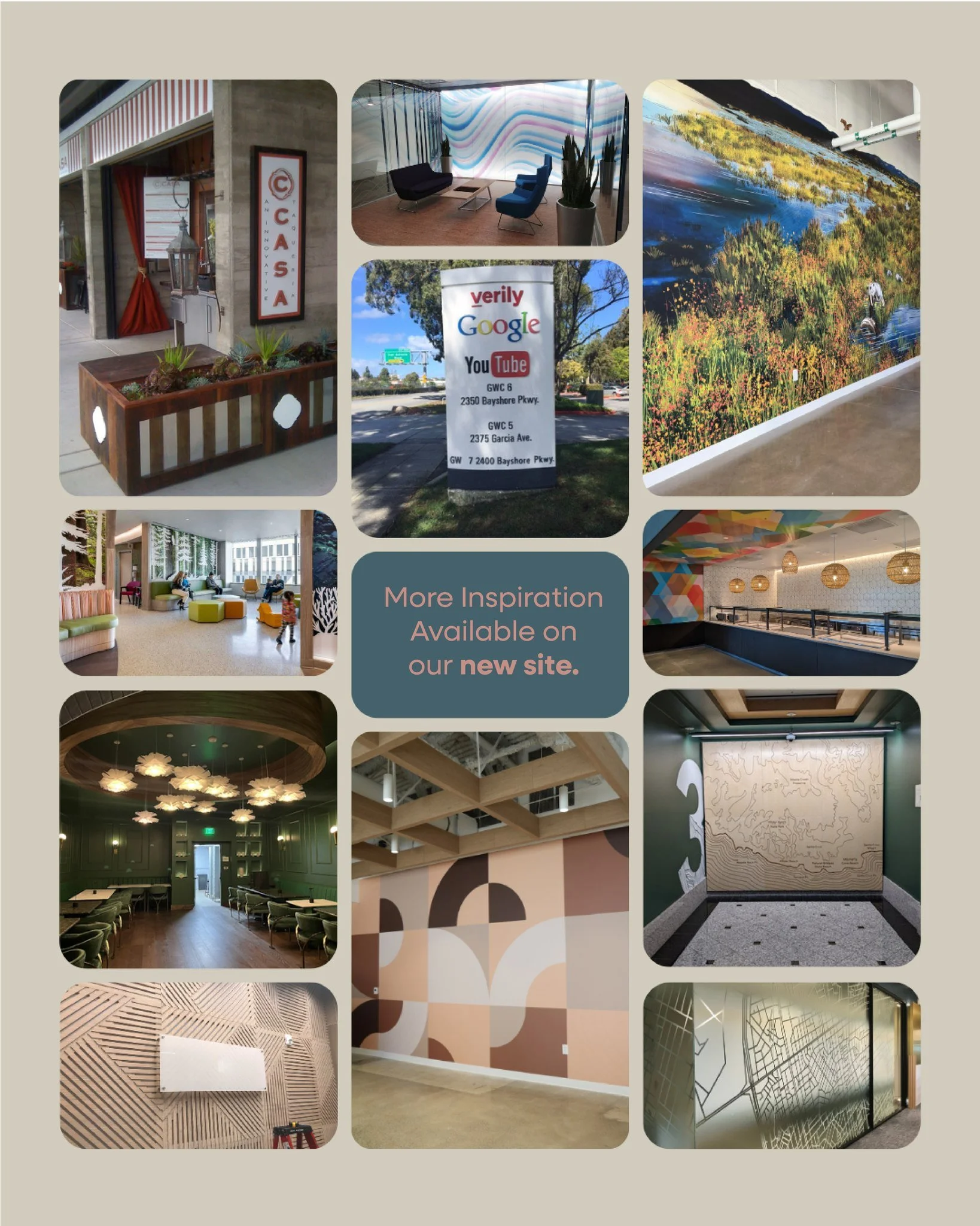 Explore the spaces we&rsquo;ve helped bring to life &mdash; from workplace environments to branded experiences.
See more on the new website.

#WorkplaceDesign #EnvironmentalBranding #OfficeDesign #InteriorGraphics #JPDigital