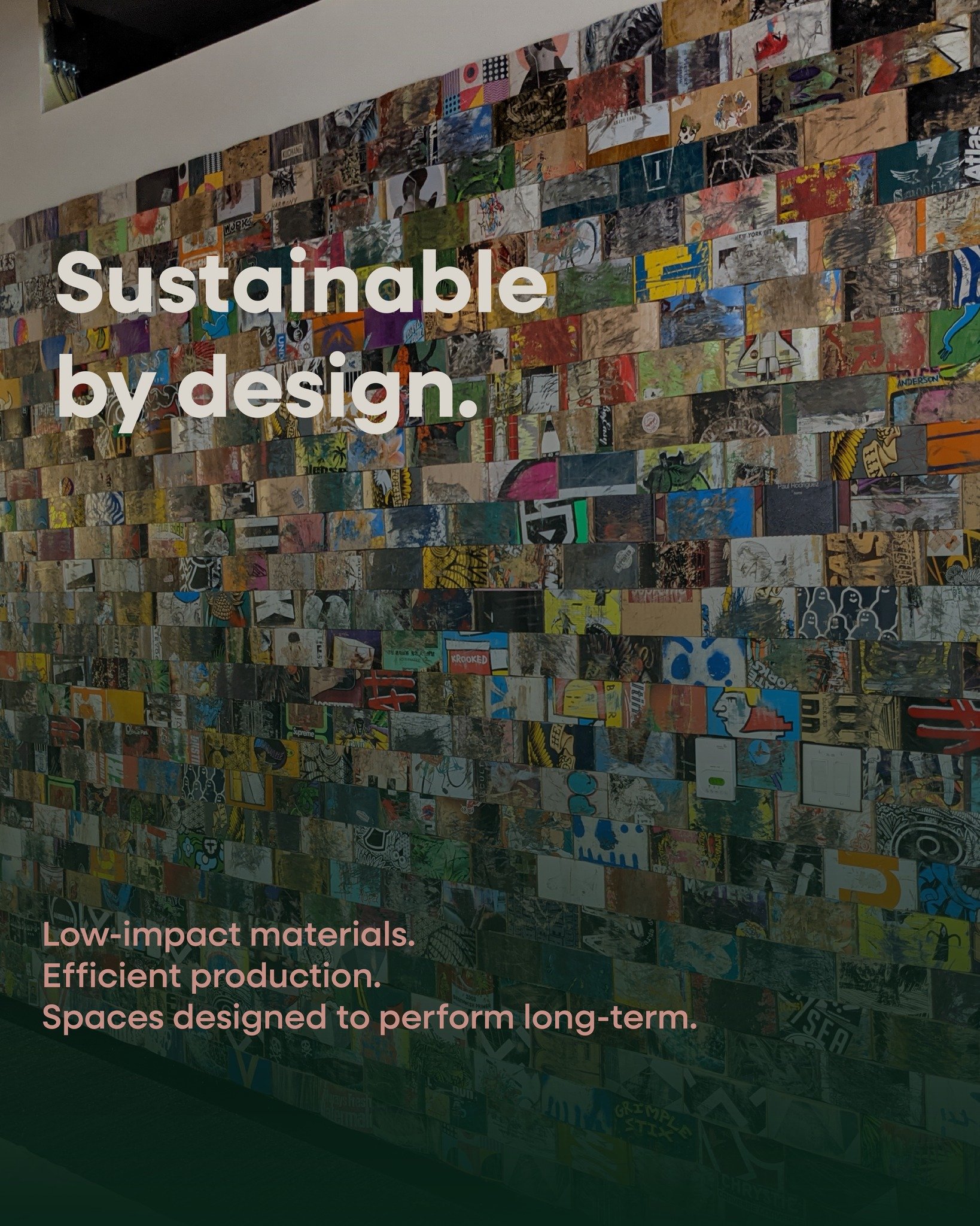 Built with purpose&mdash;and made to last.

This installation incorporates recycled materials, giving existing resources new life while reducing environmental impact. Thoughtful design isn&rsquo;t just about how a space looks&mdash;it&rsquo;s about h