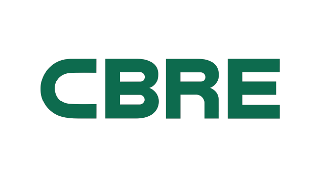 CBRE logo, commercial property management partner