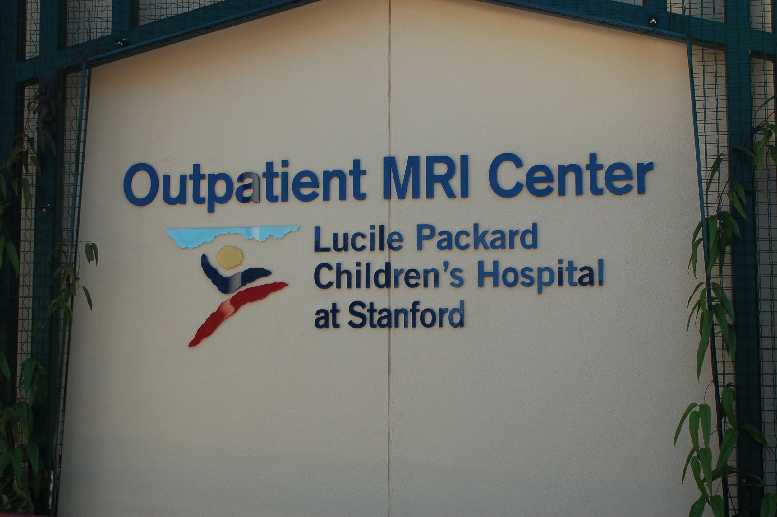 Wayfinding and department identification signage for Lucile Packard Children’s Hospital outpatient MRI center