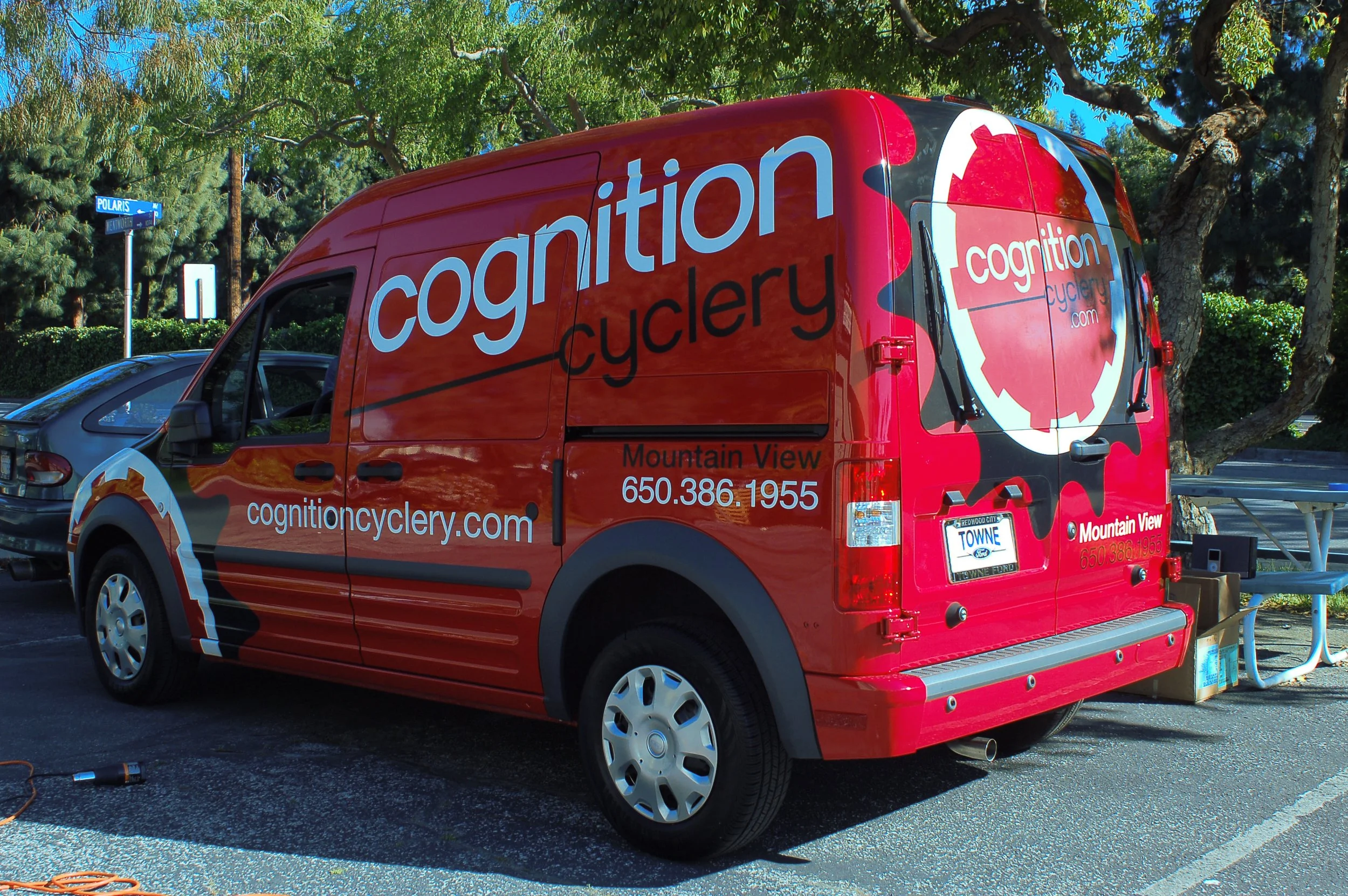 Full vehicle wrap for Cognition Therapeutics featuring bold branded graphics