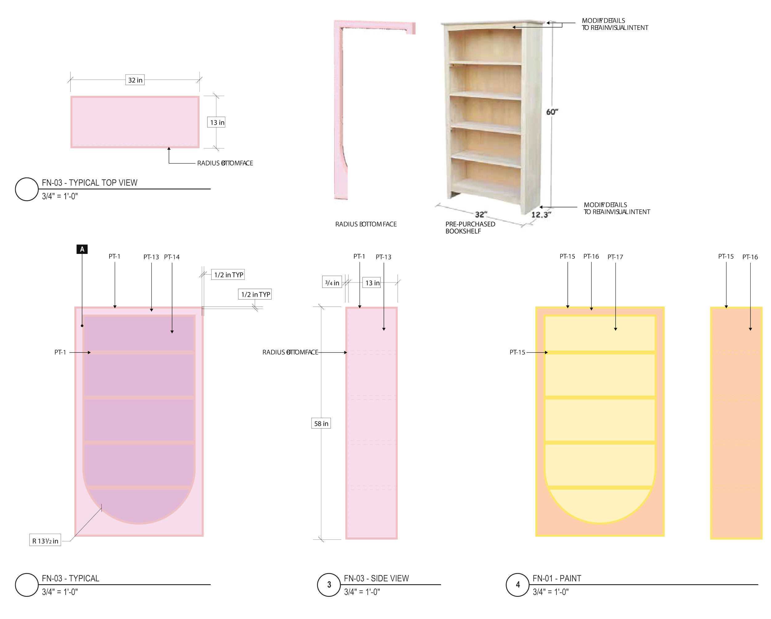 Design mockup of custom cabinet graphics and interior branding elements for a Pinterest office in San Francisco, illustrating environmental graphic planning by JP Digital.