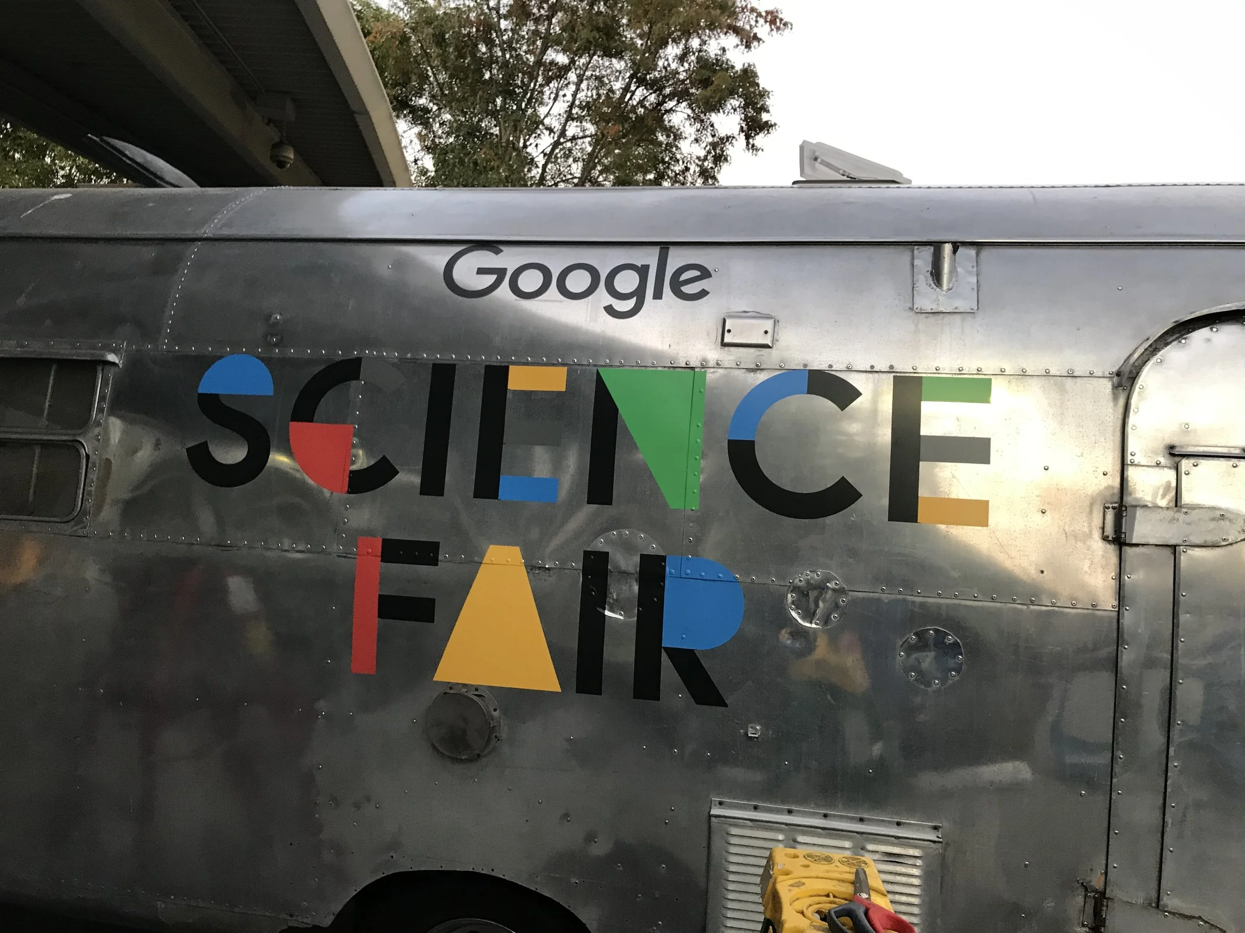 Custom trailer wrap for Google featuring bold logo graphics and corporate branding