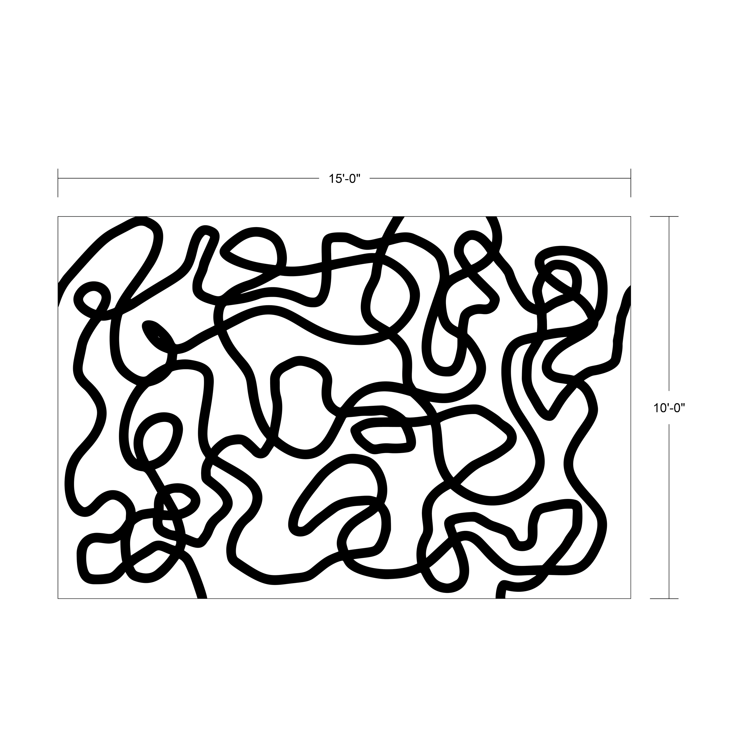 Abstract graphic pattern design concept for eBay New York office environmental graphics and interior branding elements