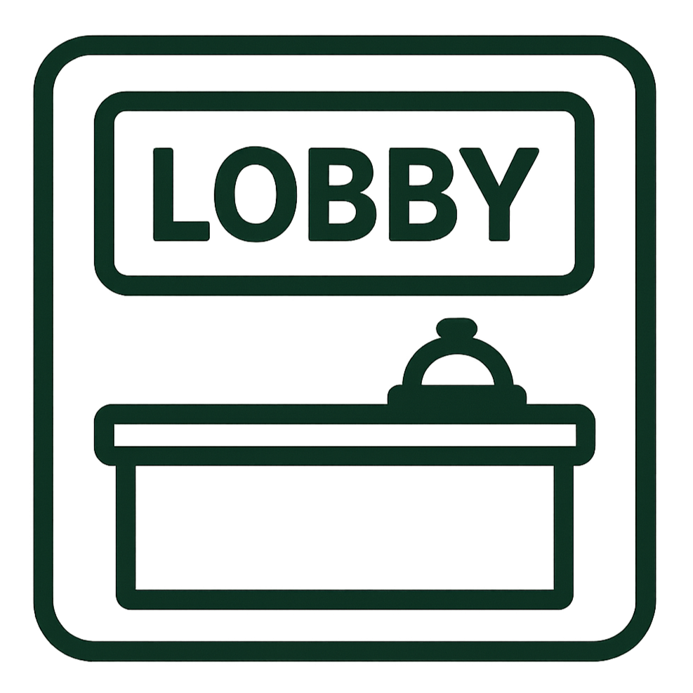 Custom lobby feature signage installed in corporate reception area to create a strong brand presence and professional first impression