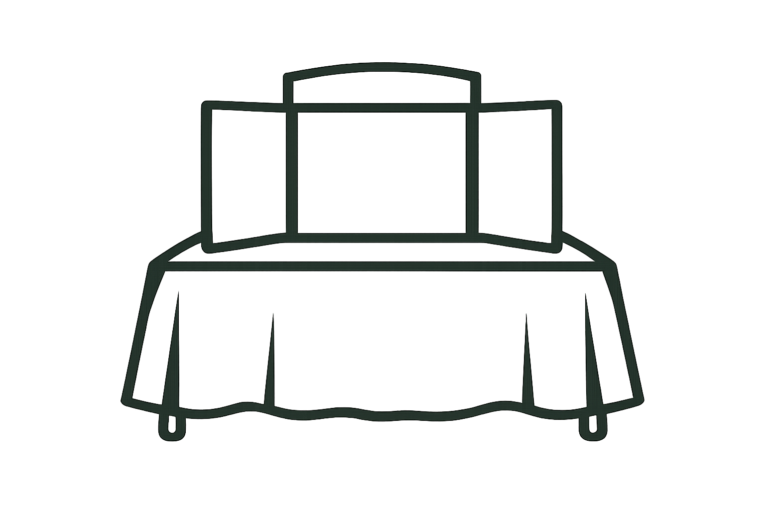 Tabletop trade show display designed for portable event branding on tables and counters at conferences and small exhibits