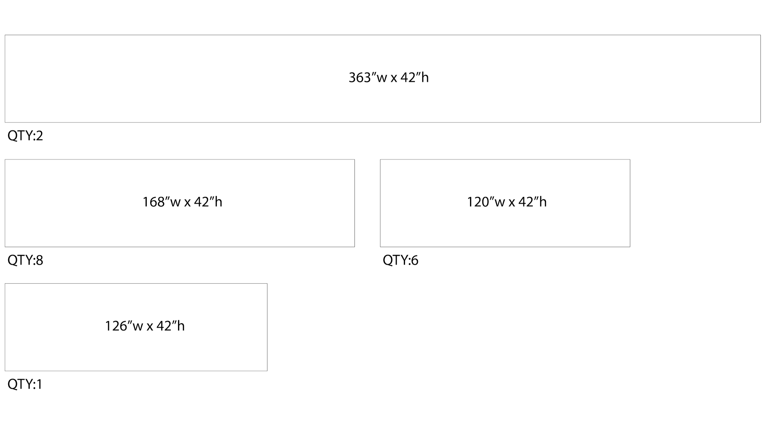 Window film layout plan showing placement and dimensions for 42-inch frosted privacy bands at eBay Salt Lake City by JP Digital Imaging