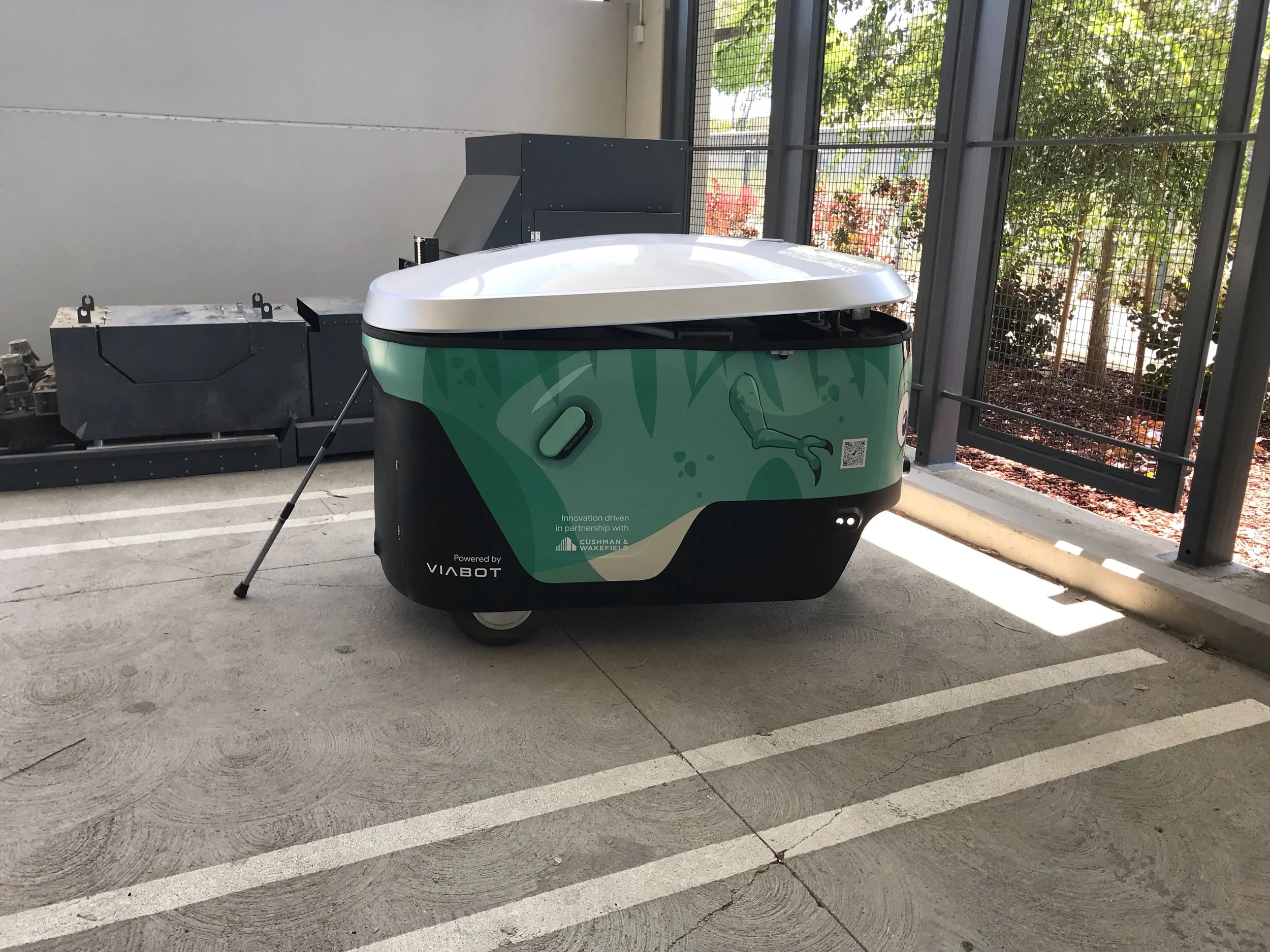 Custom equipment wrap transforming a utility cart with full-color branded graphics