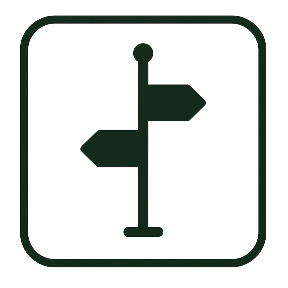 Interior wayfinding and directional signage system guiding visitors through commercial office environment