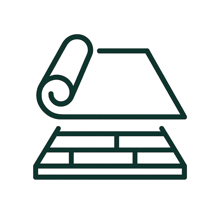 Commercial floor graphics icon representing custom vinyl floor graphics for wayfinding, branding, safety messaging, and high-traffic environments