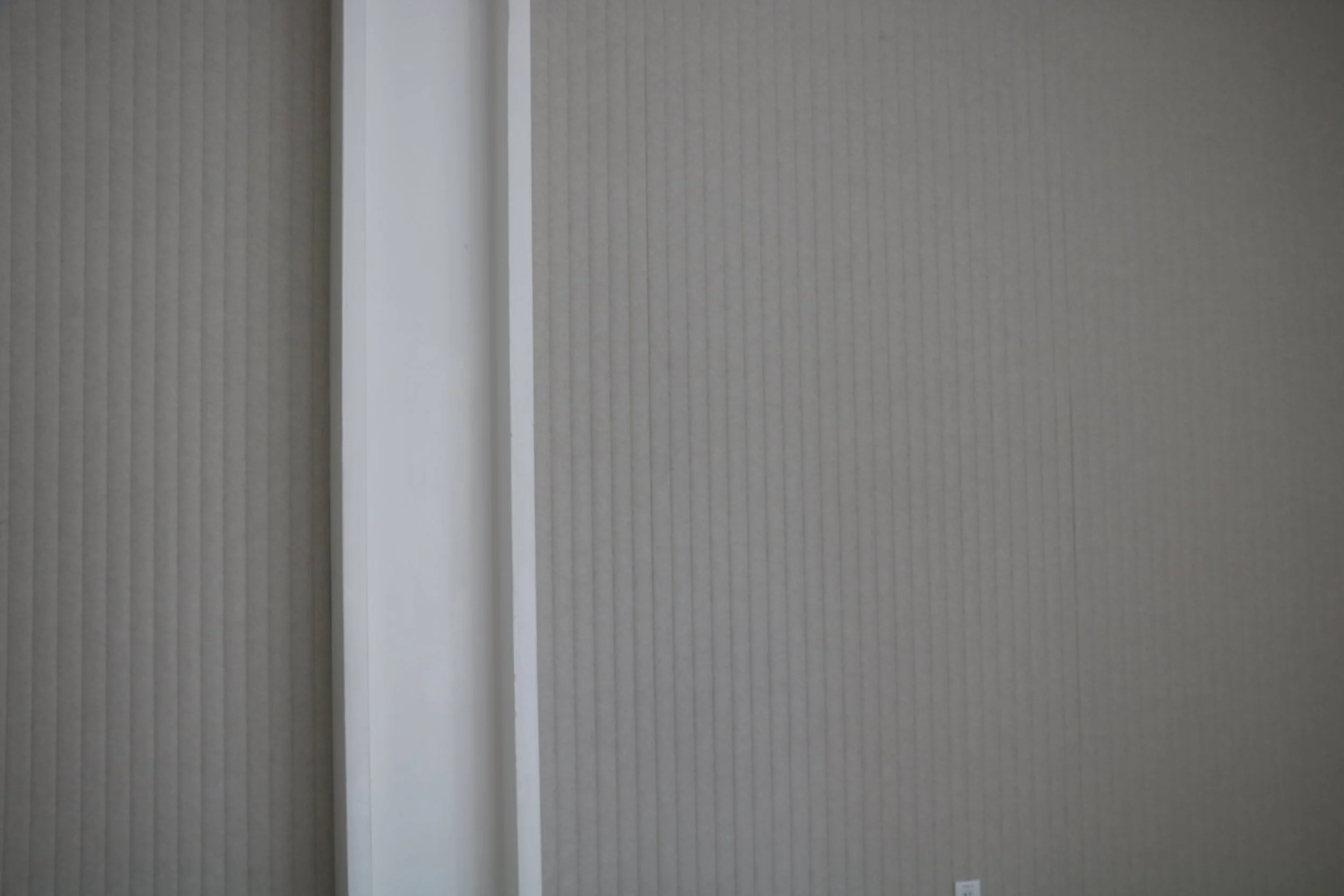 Vertical fluted acoustic wall panels in a neutral finish installed in a commercial office interior to improve sound control and modern architectural design.