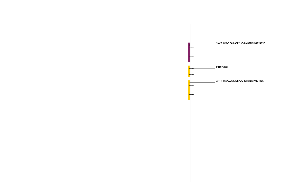 Side view mockup of dimensional Jazz Pharmaceuticals logo showing depth, mounting method, and spacing for wall installation.