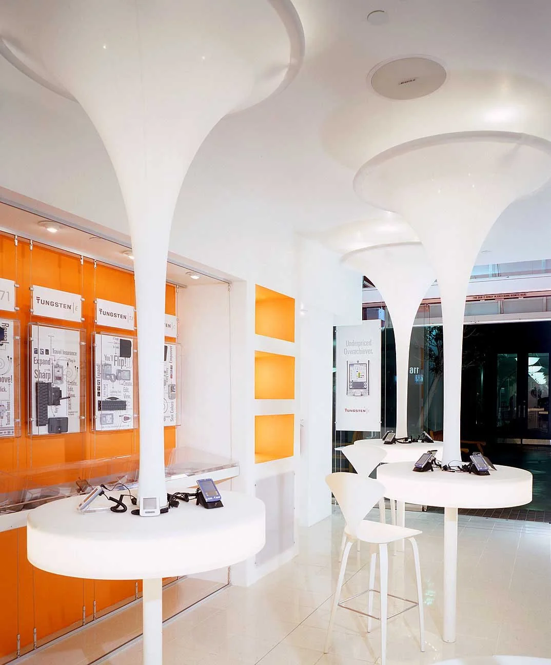 Modern experiential retail environment designed for product interaction and brand engagement