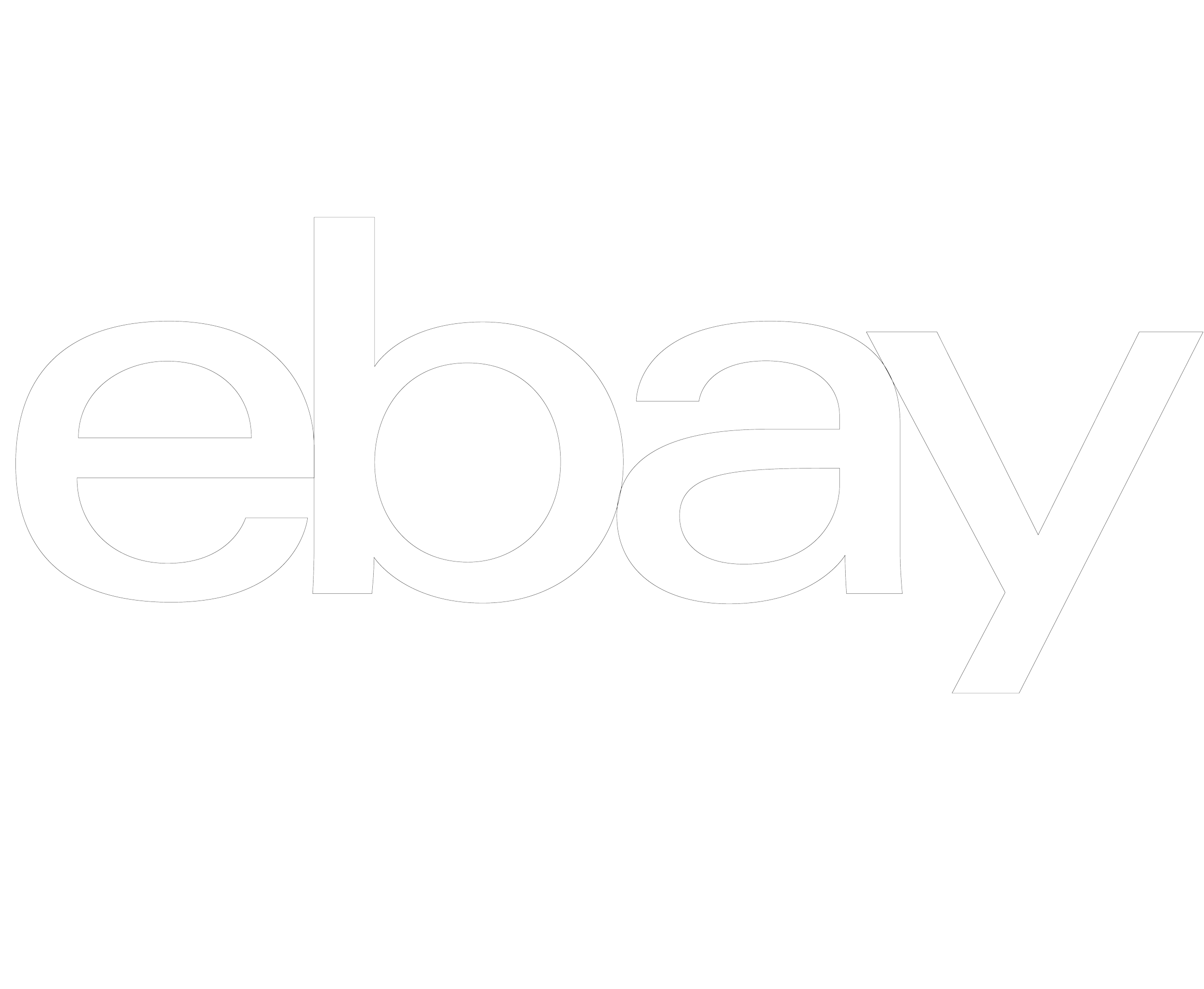 Scaled elevation drawing for eBay Austin environmental graphics showing large-format logo layout with installation dimensions for custom wall graphic fabrication.