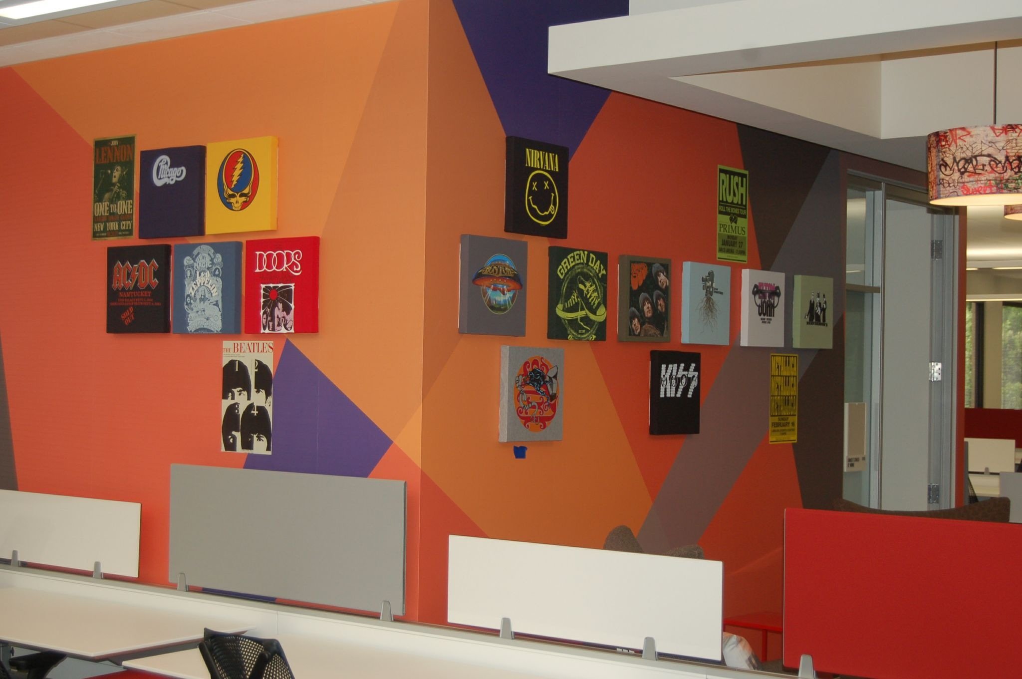 Custom interior wayfinding and environmental graphics designed to improve navigation and enhance workplace experience