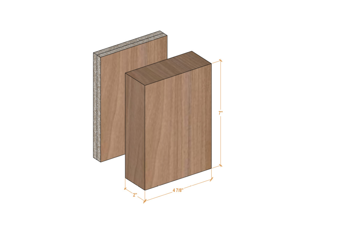 Wood acoustic wall panel attachment detail showing mounting method, panel thickness, and backing system for commercial interior installation.