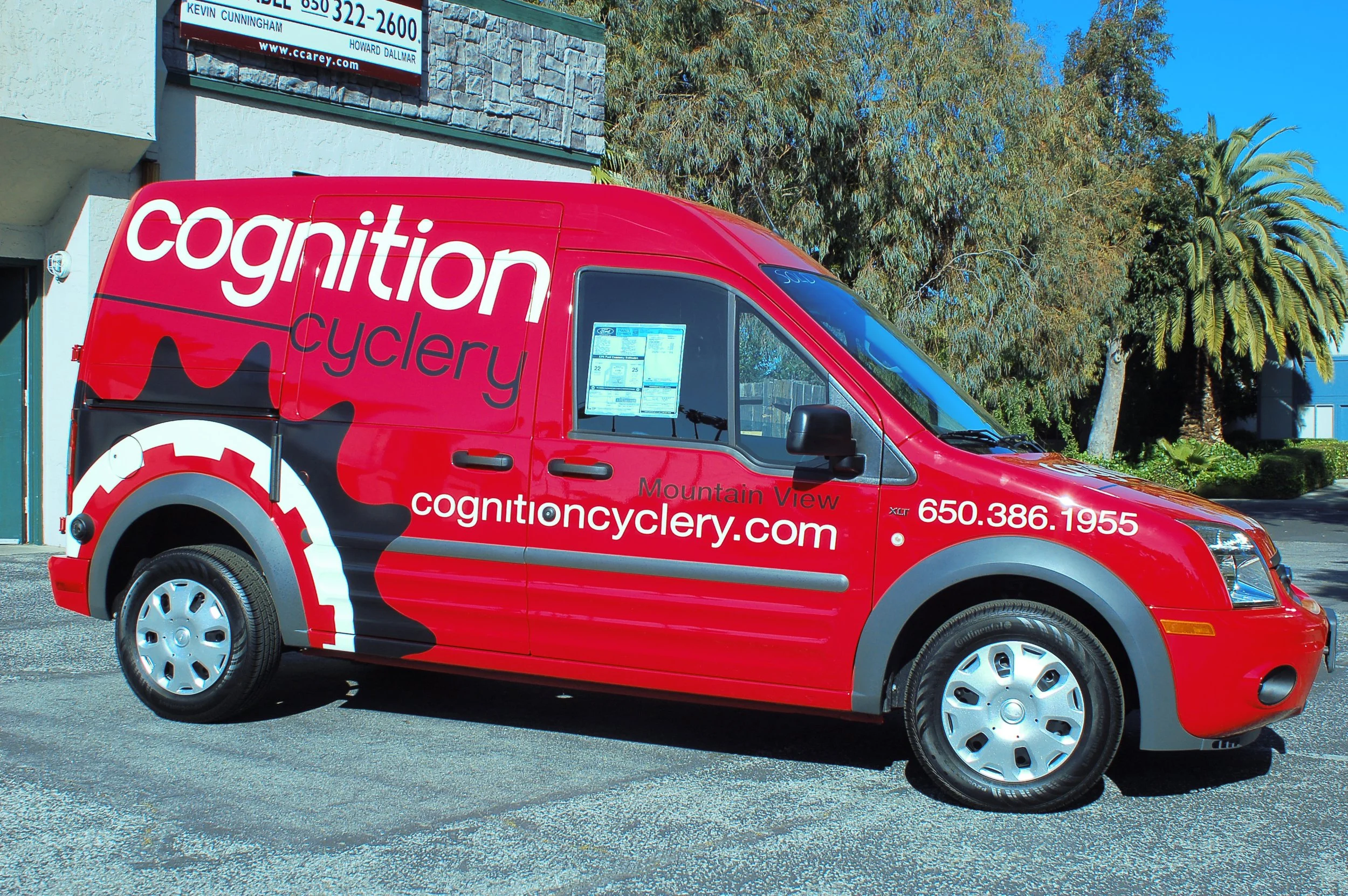 Commercial vehicle wrap with full-coverage branded graphics on a company fleet van, designed for mobile advertising, brand visibility, and long-lasting outdoor performance in the Bay Area.